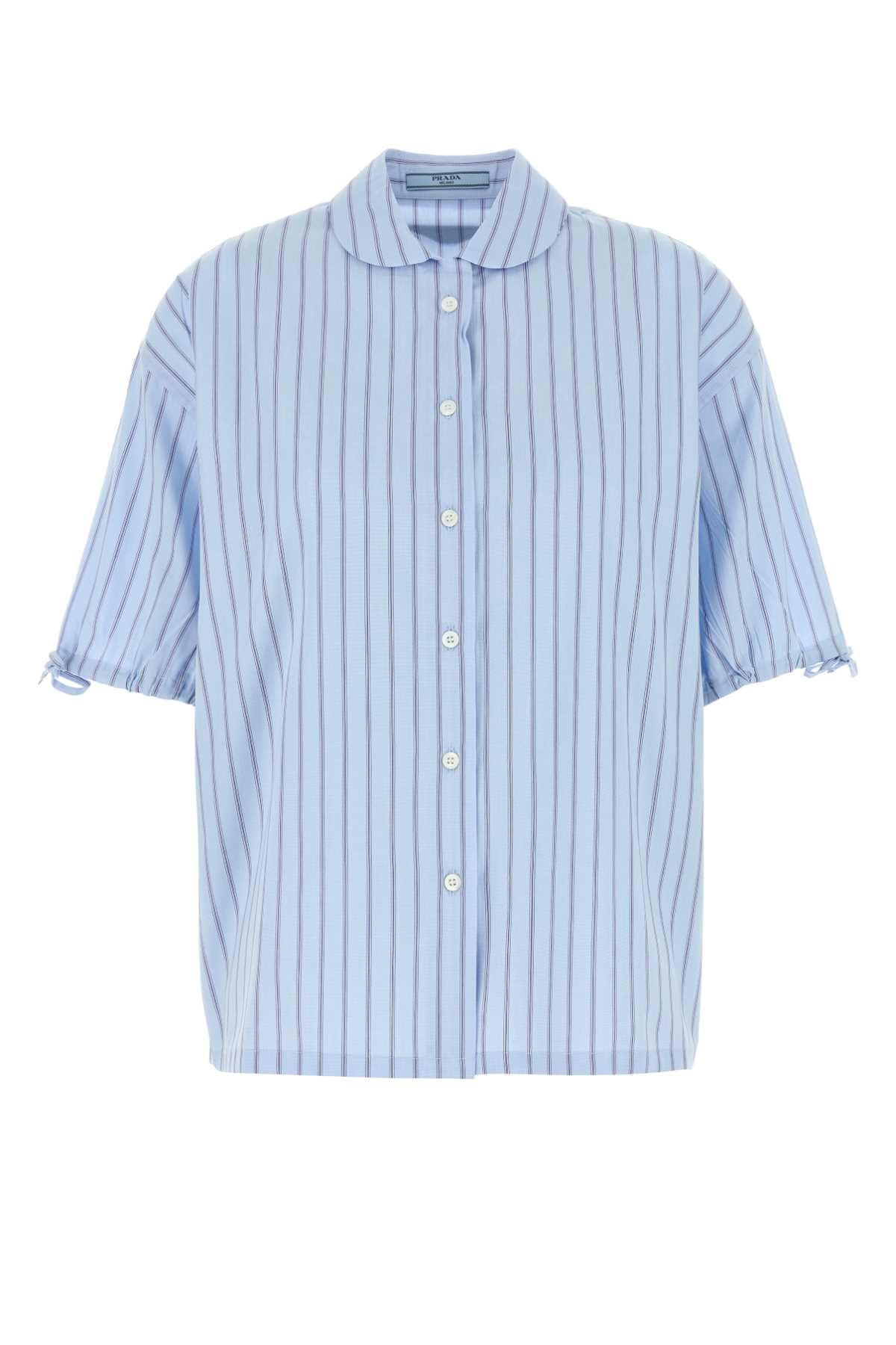 PRADA Embroidered Poplin Shirt for Women