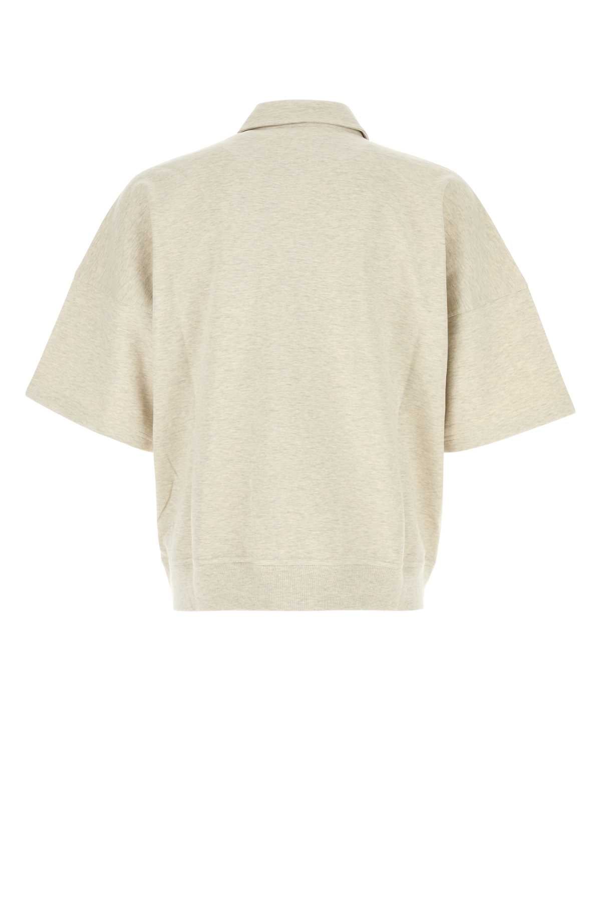 BOTTEGA VENETA Melange Sand Mini Cotton Polo Shirt