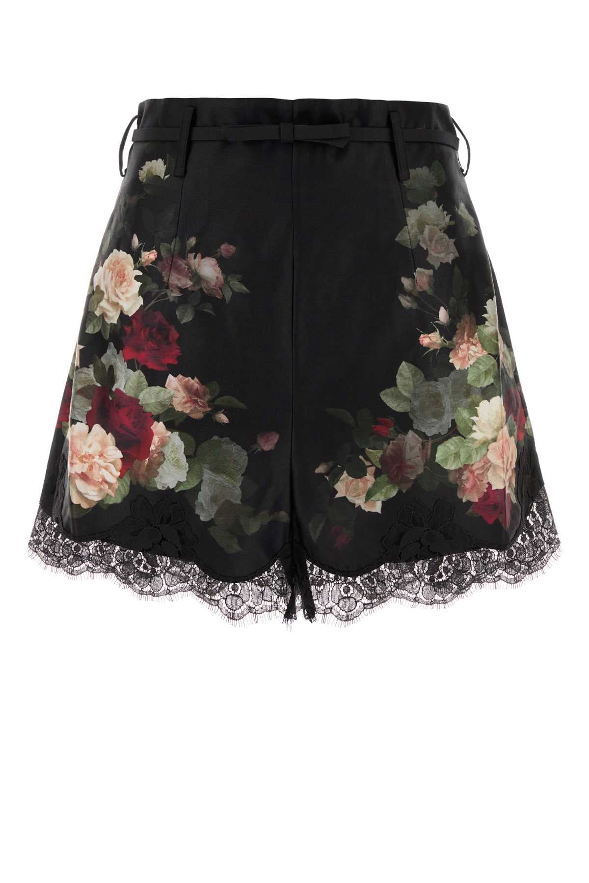ZIMMERMANN Hypnotic Printed Silk Blend Mini Shorts