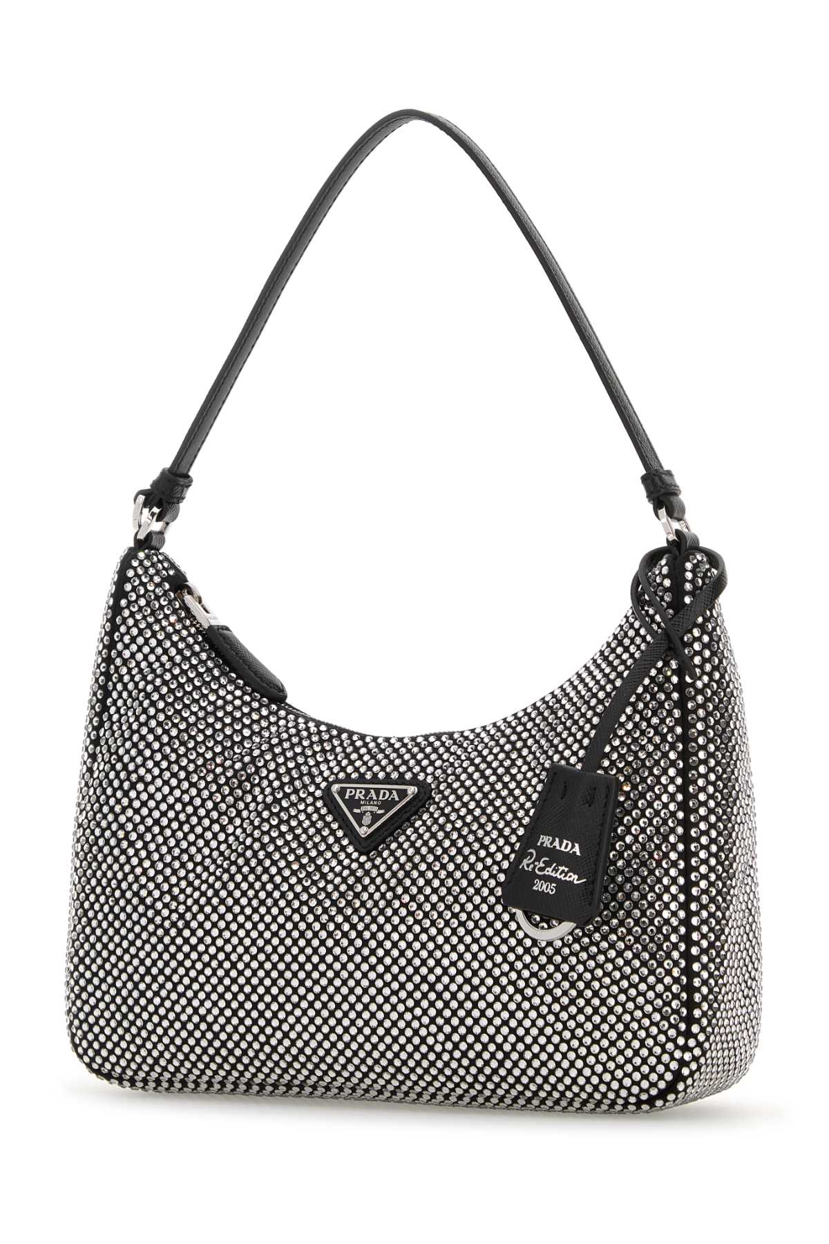 PRADA Embellished Satin Mini Shoulder Handbag