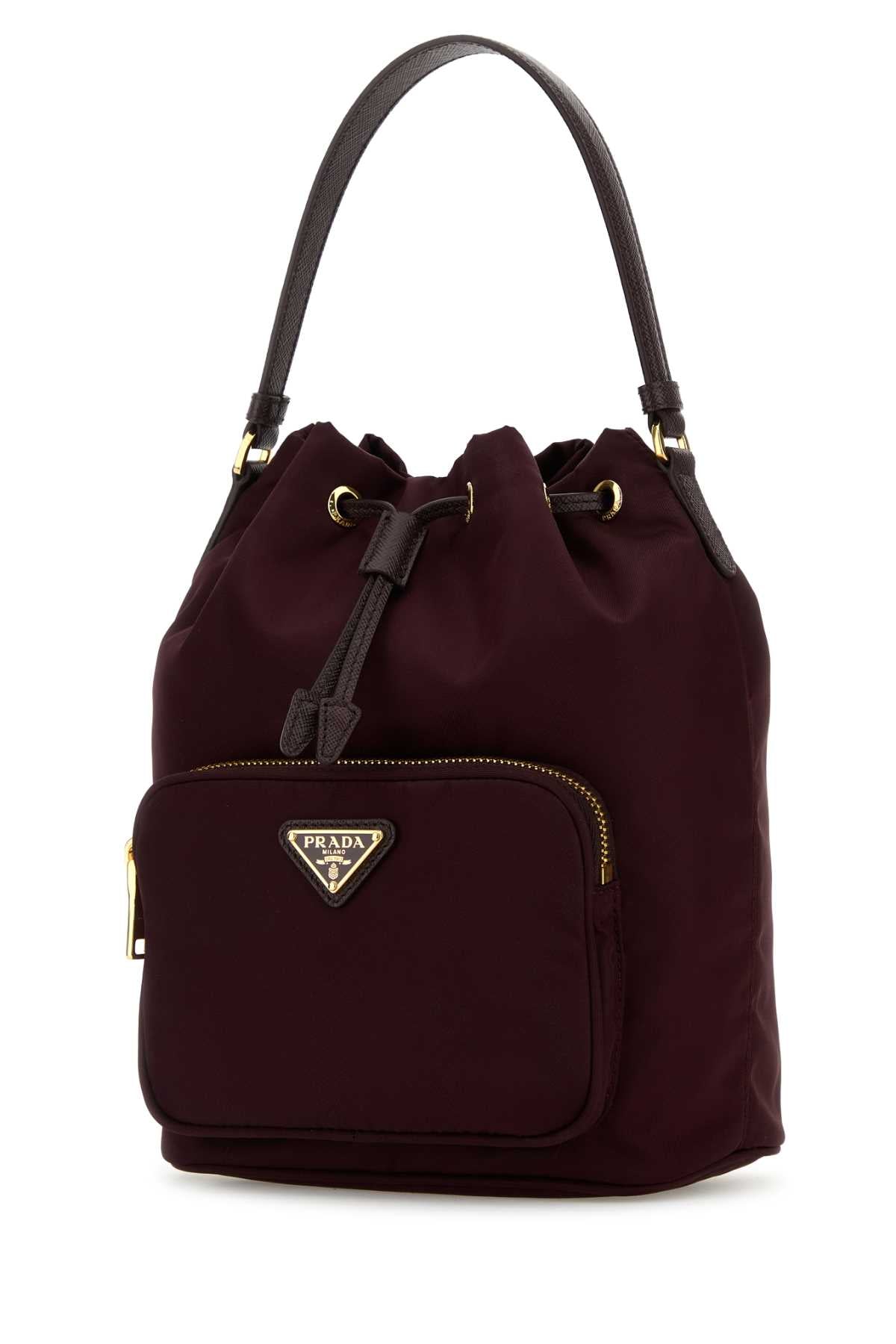 PRADA Mini Re-Nylon Duet Bucket Handbag