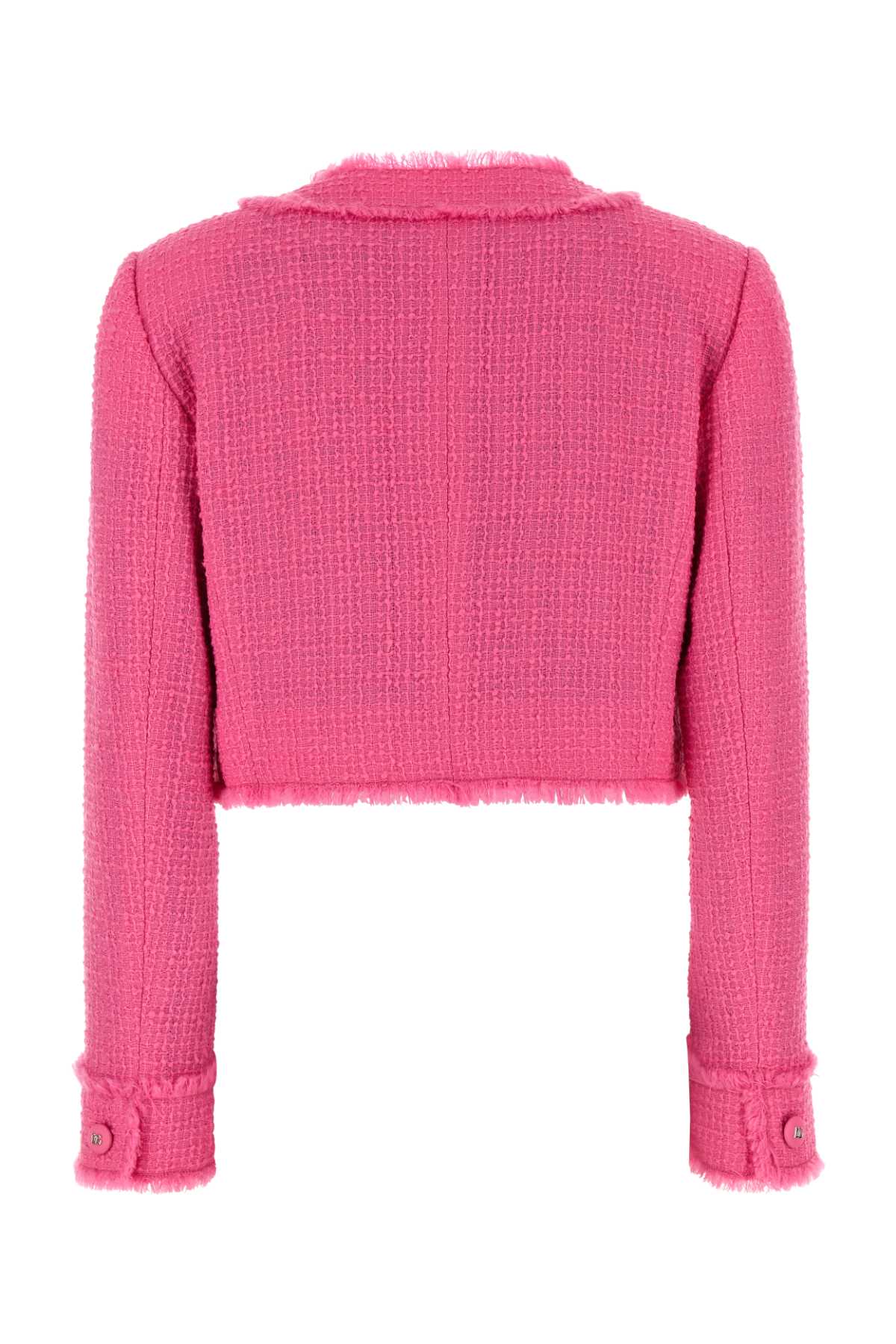 DOLCE & GABBANA Fuchsia Tweed Mini Blazer