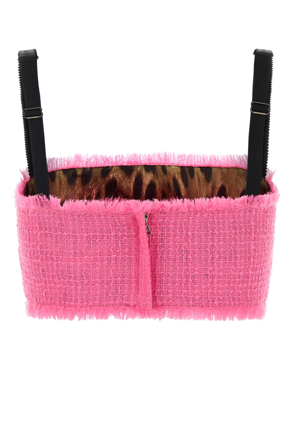 DOLCE & GABBANA Feminine Mini Tweed Crop Top