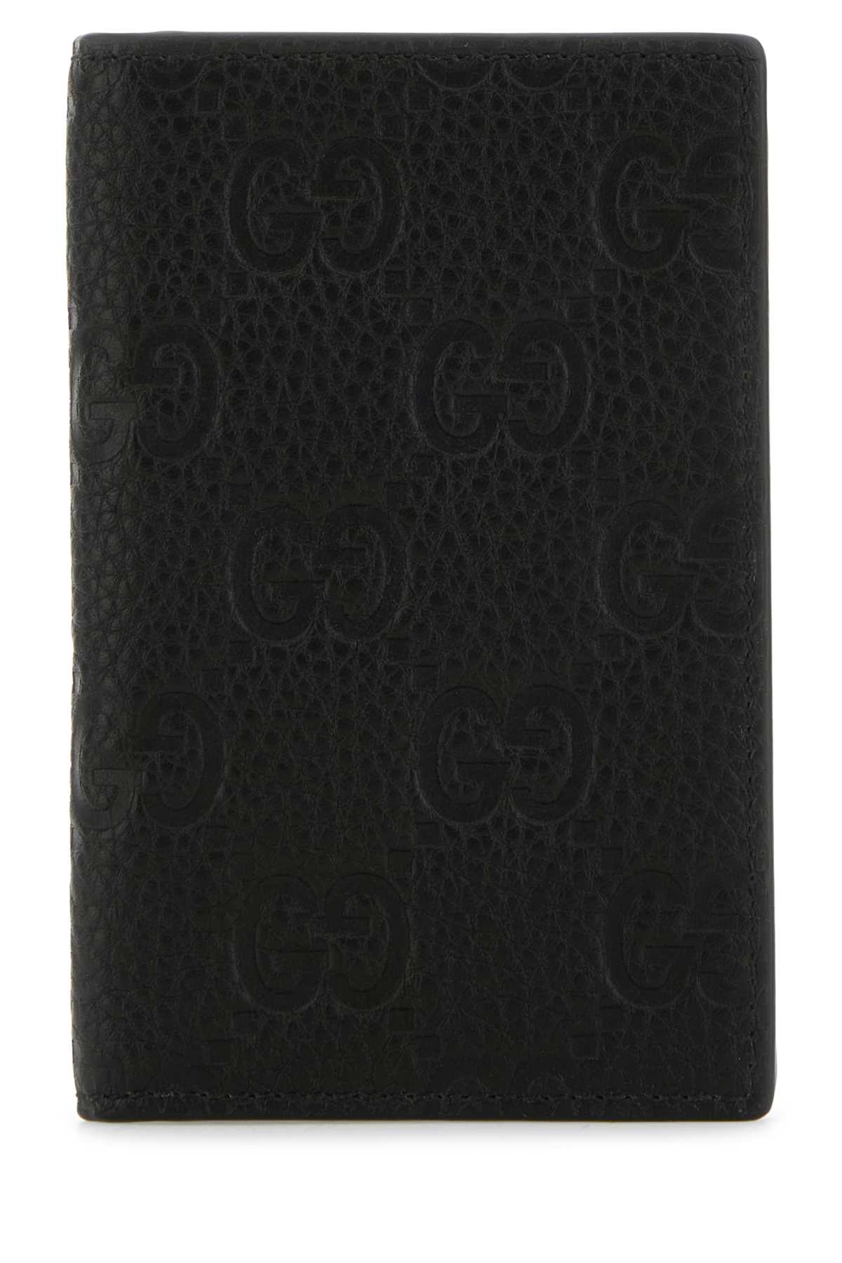 GUCCI Mini Leather Imprint Card Holder - FW25