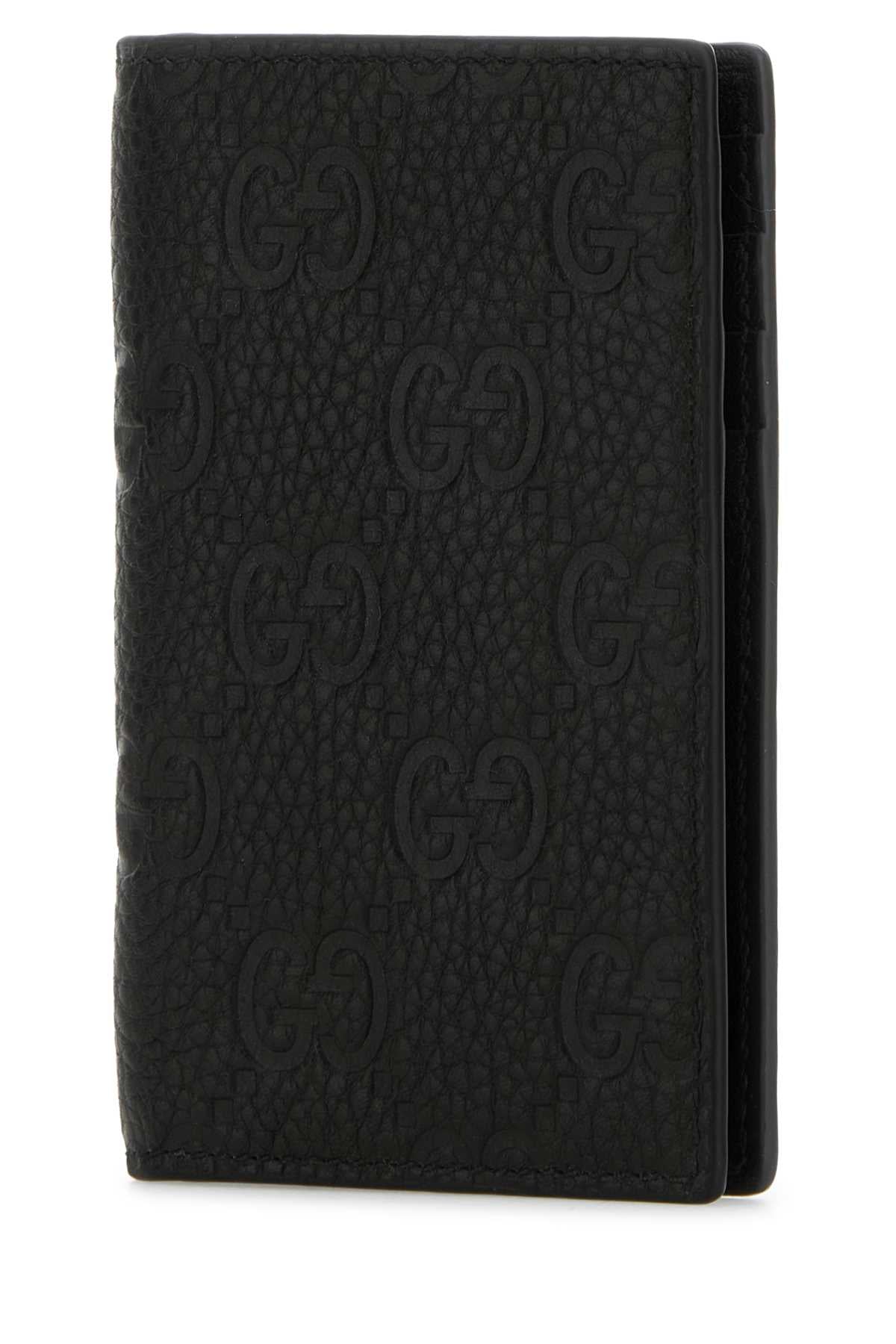 GUCCI Mini Leather Imprint Card Holder - FW25