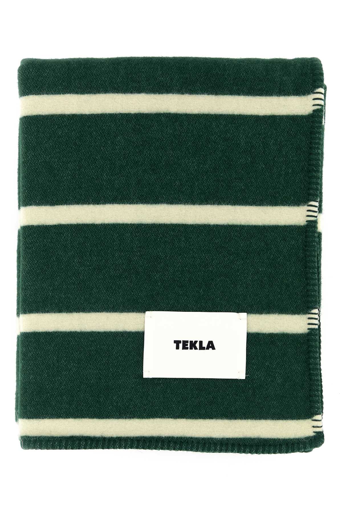 TEKLA Embroidered Wool Blanket - 180 cm x 130 cm