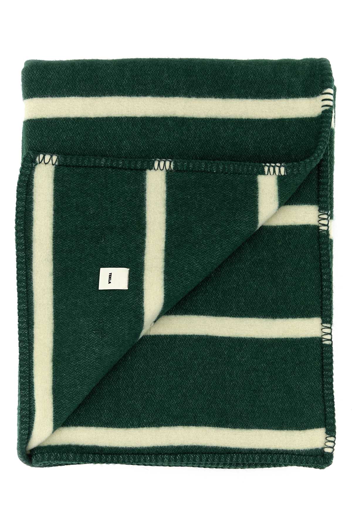 TEKLA Embroidered Wool Blanket - 180 cm x 130 cm