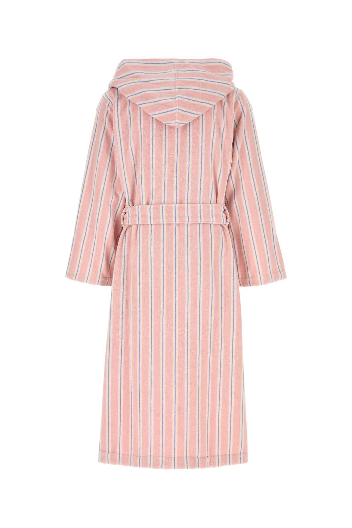 TEKLA Embroidered Terry Fabric Bathrobe - Sample Size M