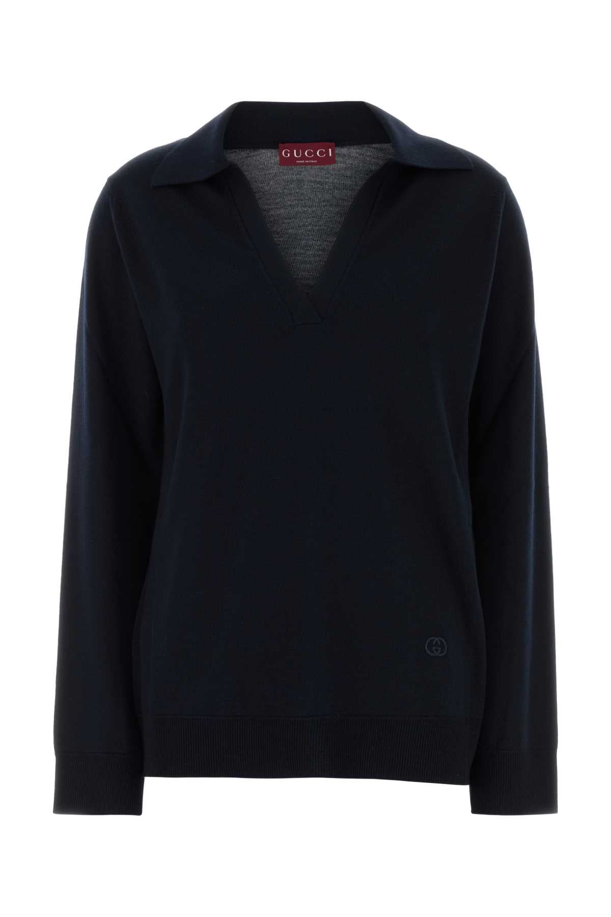 GUCCI Oversized Wool Polo Shirt for Women