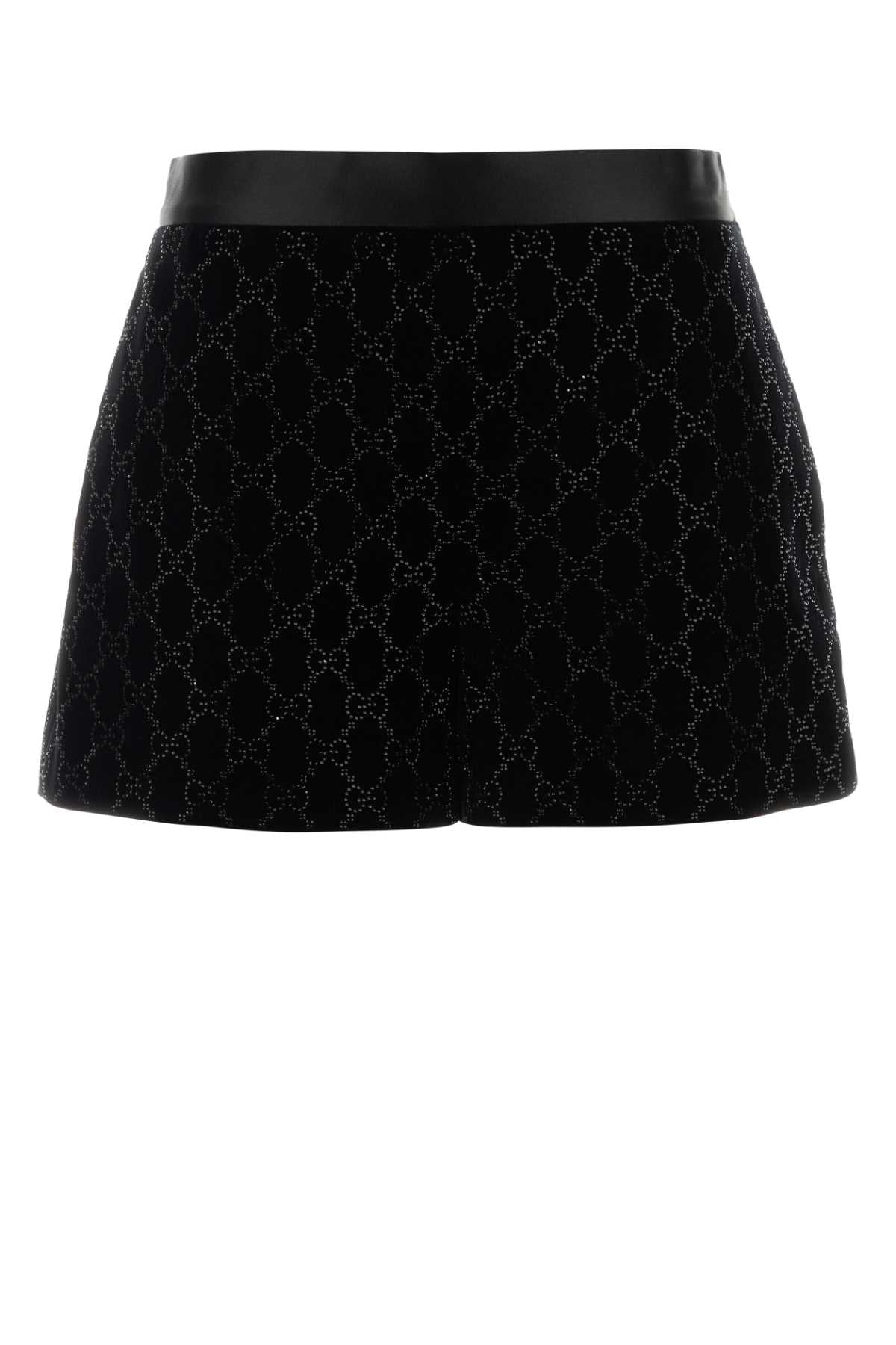 GUCCI Embroidered Velvet Mini Shorts for Women