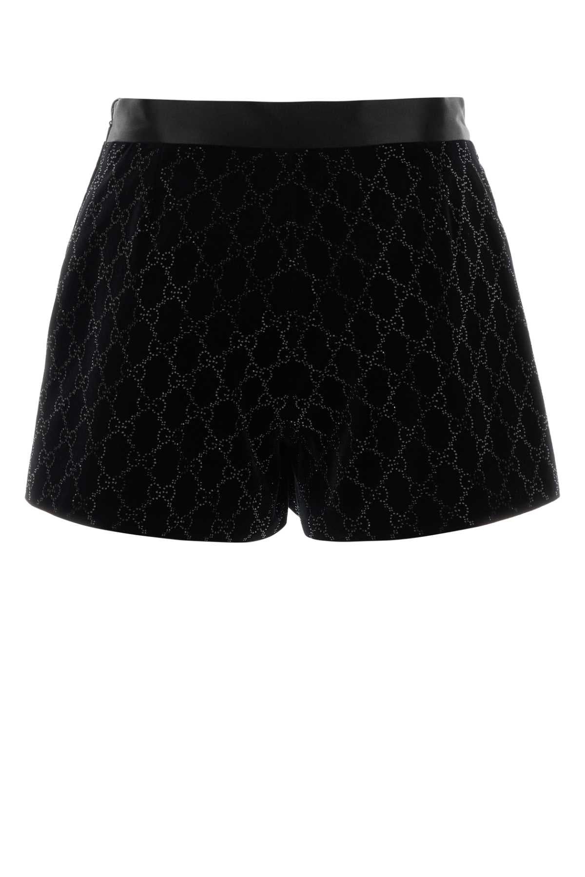 GUCCI Embroidered Velvet Mini Shorts for Women