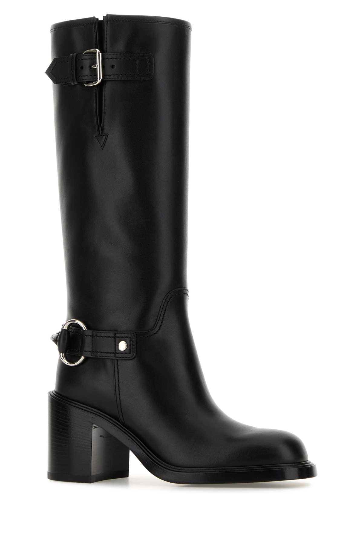 GUCCI Women's Elegant Leather Boots with 7 cm Heel
