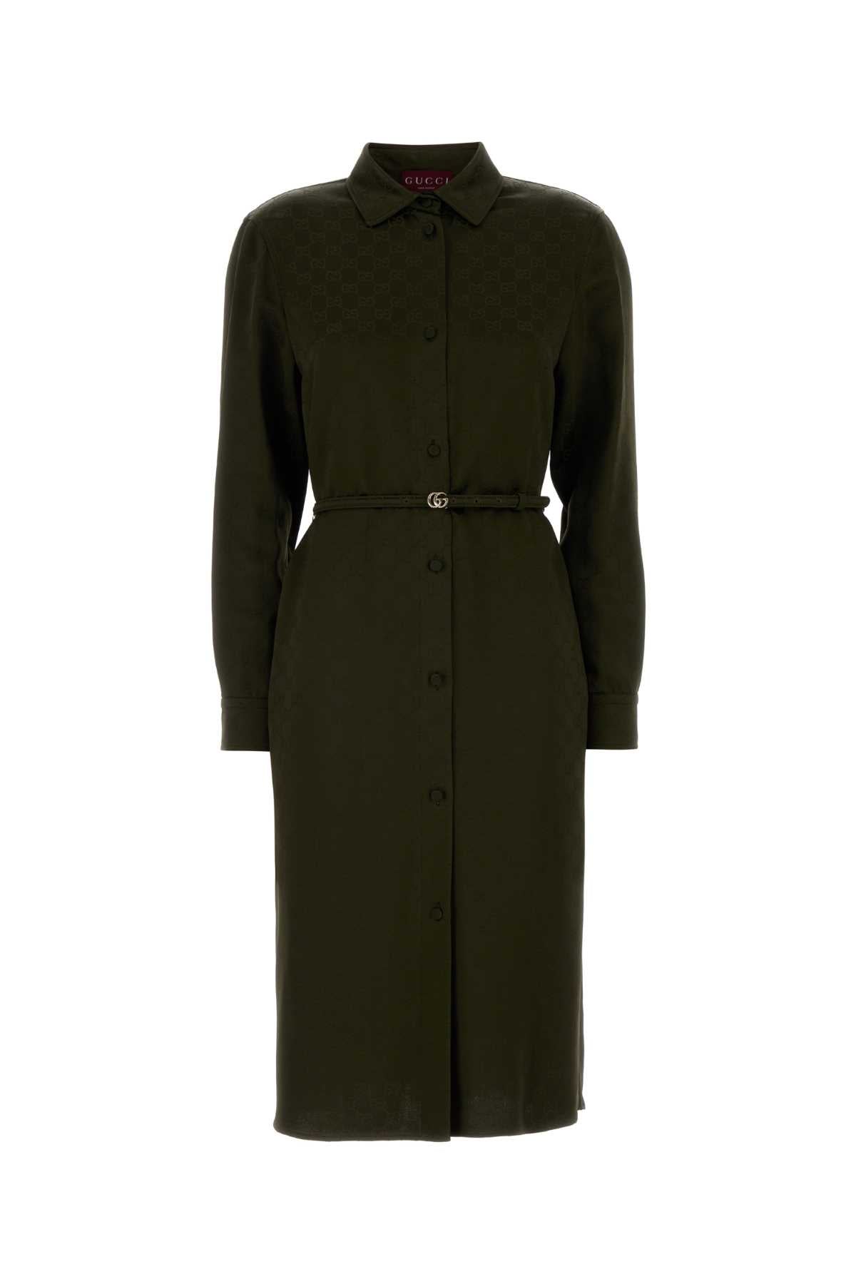 GUCCI Viscose Blend Mini Shirt Dress