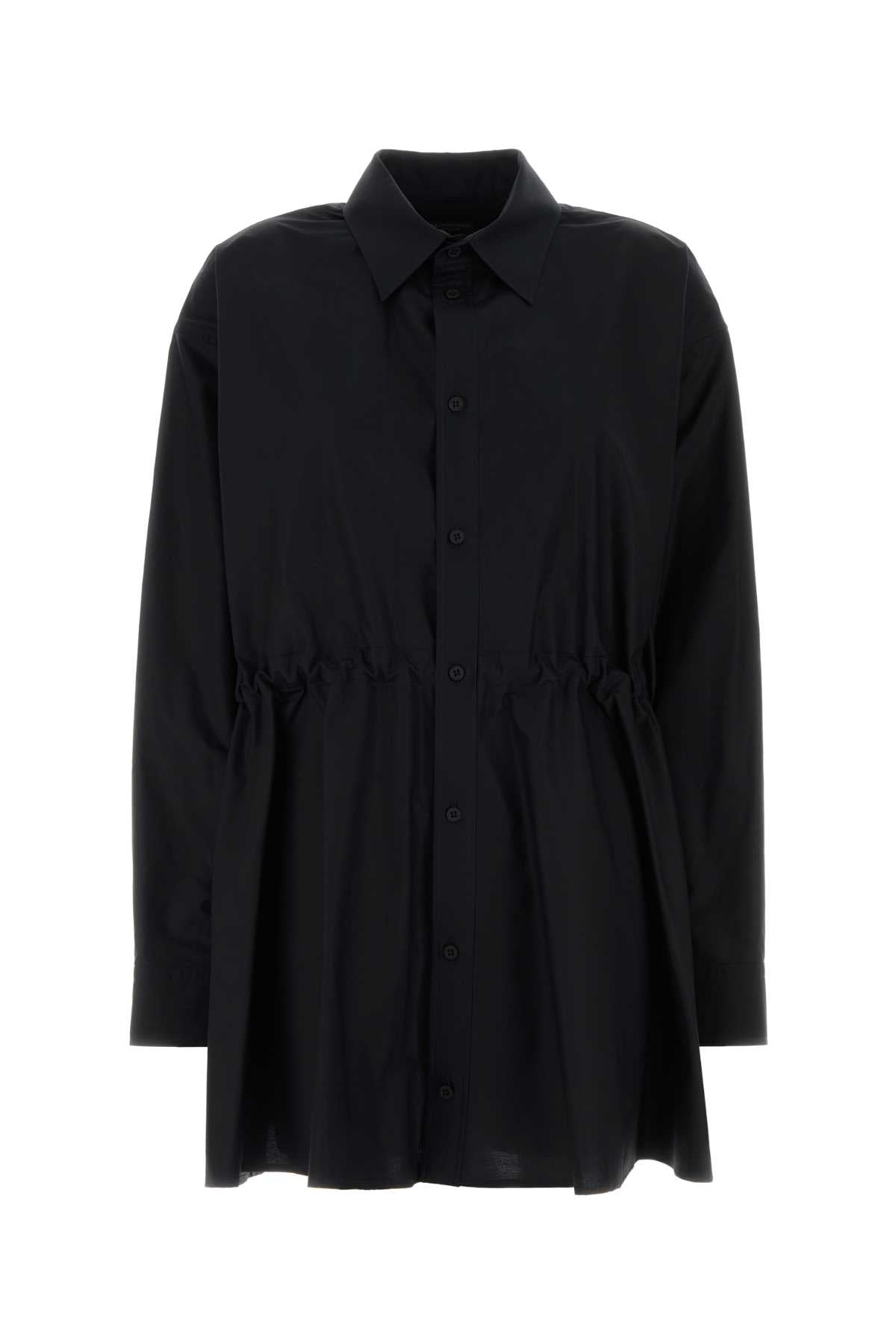 BALENCIAGA Chic Poplin Mini Shirt Dress