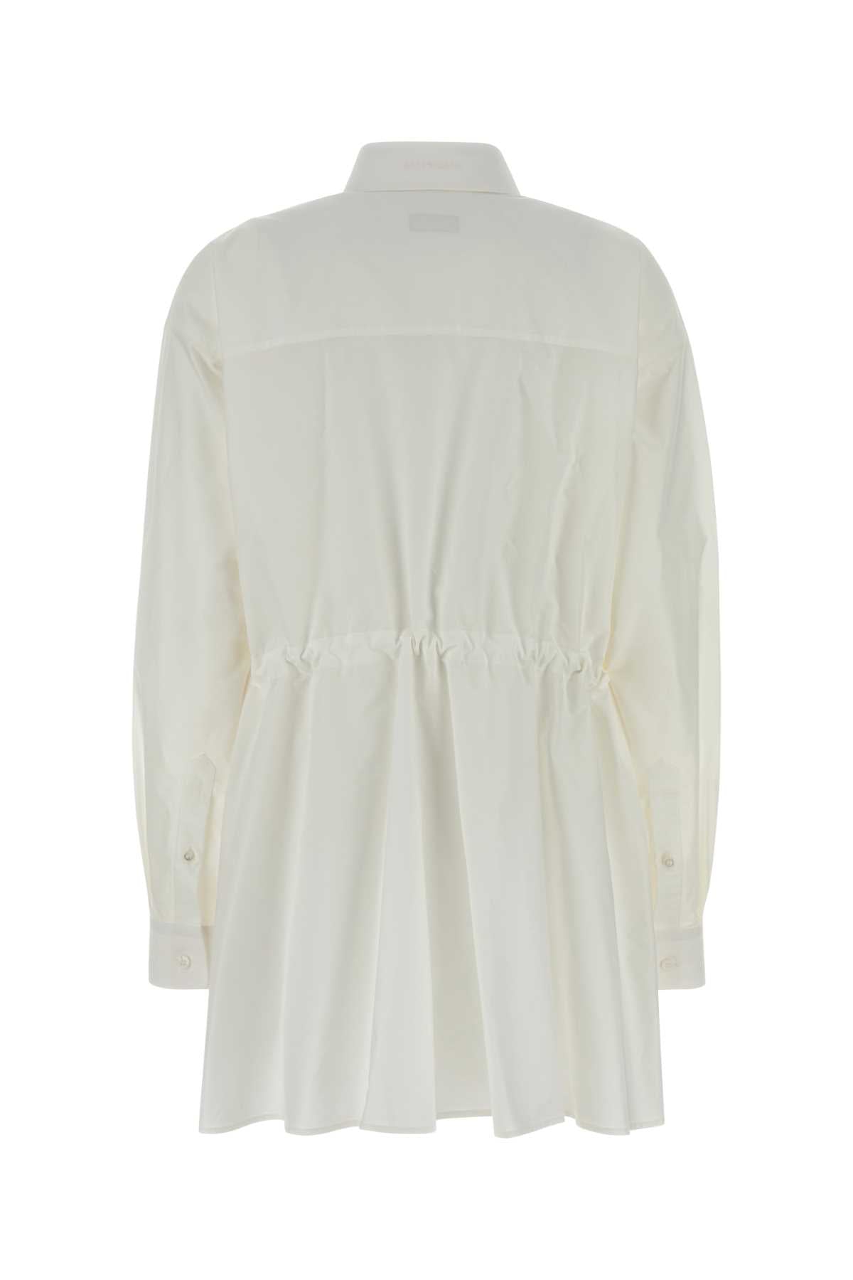 BALENCIAGA Chic Poplin Mini Shirt Dress