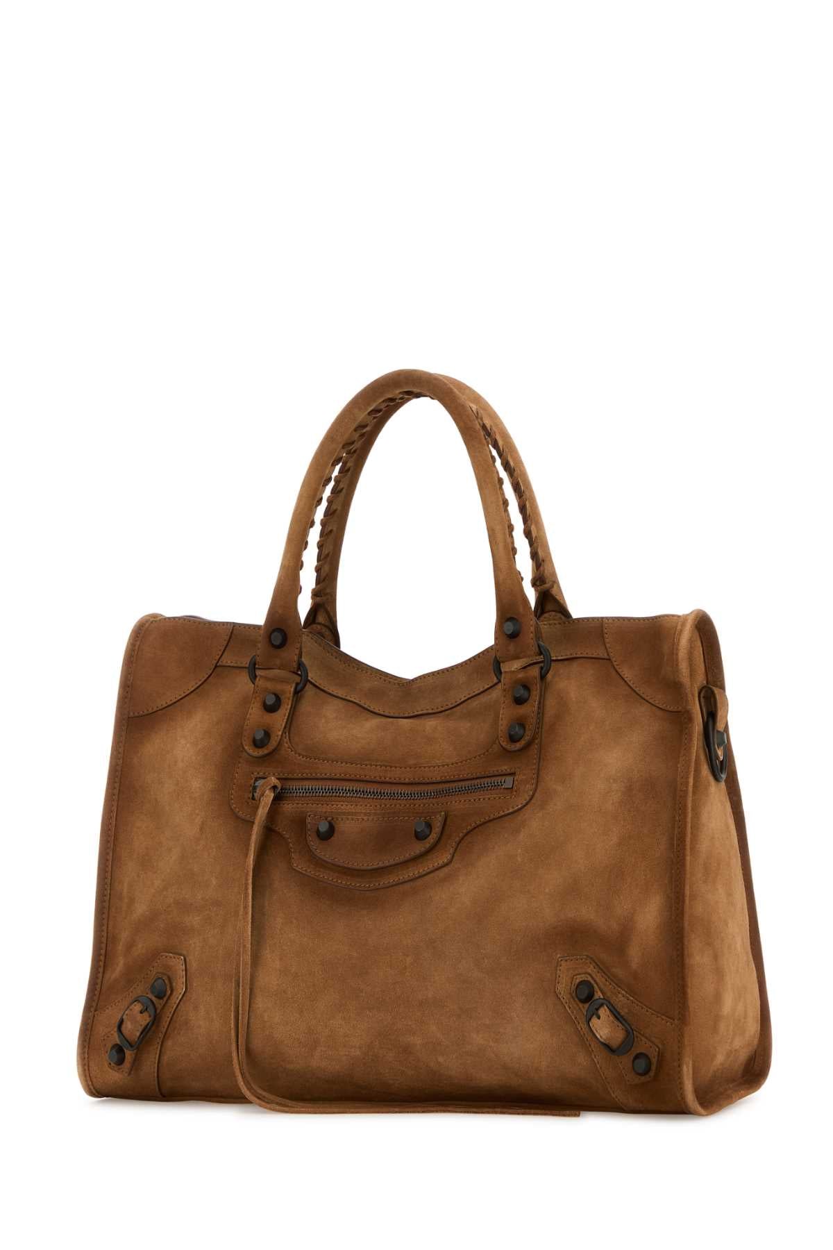 BALENCIAGA Medium Suede Le City Handbag