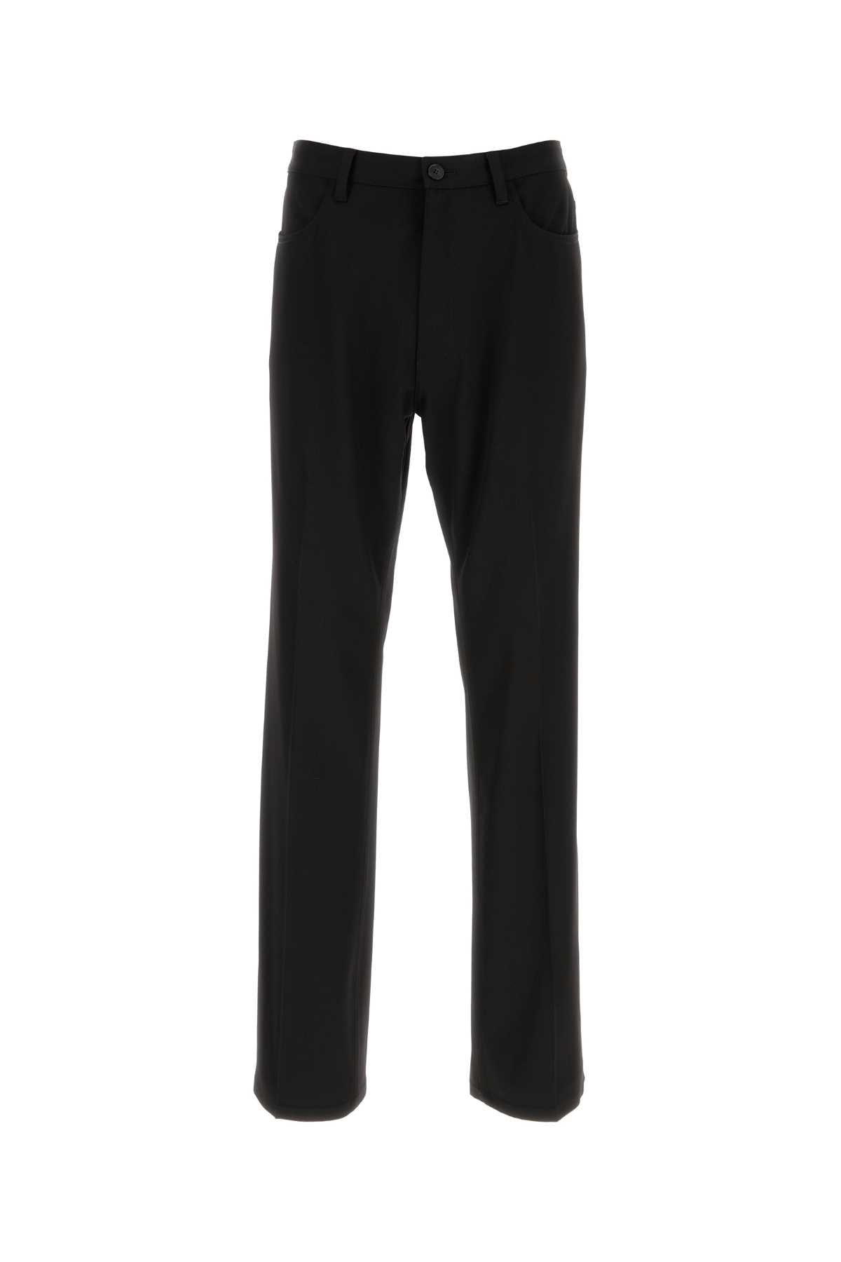 BALENCIAGA Black Stretch Wool Pant for Men