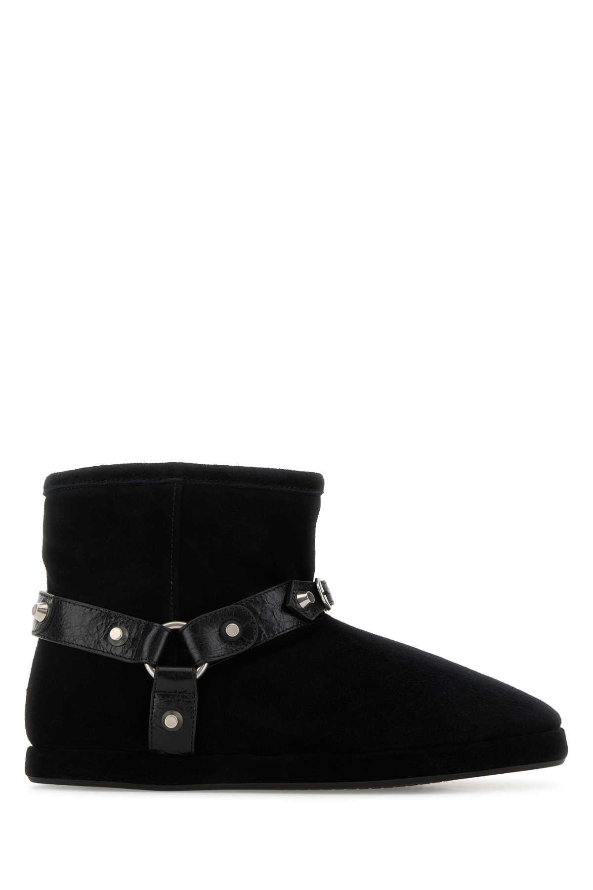 BALENCIAGA Suede Alaska Soft Mini Ankle Boots