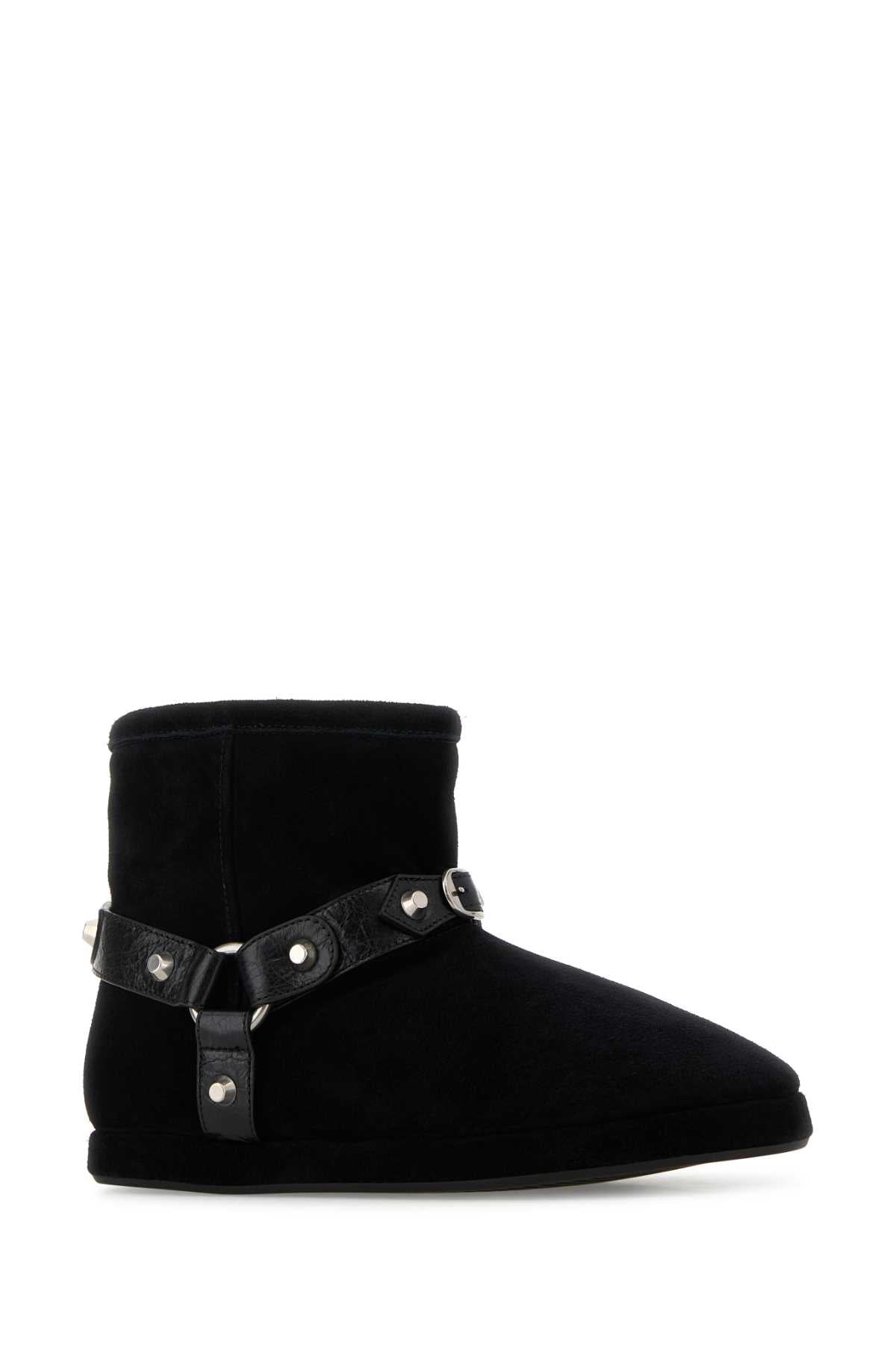 BALENCIAGA Suede Alaska Soft Mini Ankle Boots