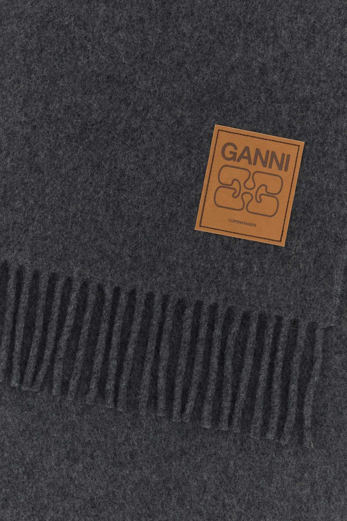 GANNI Wool Scarf - 200 cm x 30 cm