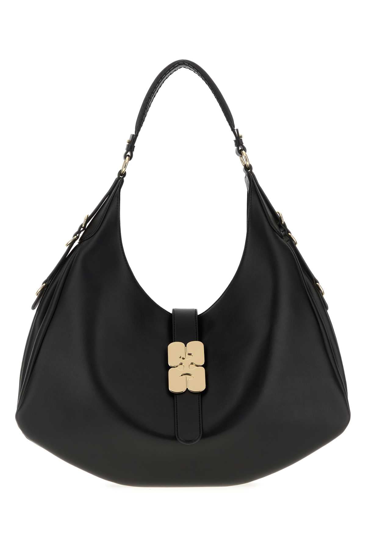 GANNI Large Leather Kat Shoulder Handbag - 44.5 cm x 29.5 cm