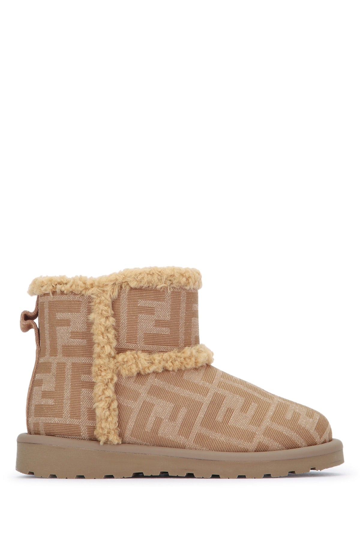 FENDI KIDS Mini Soft Fabric Jacquard FF Booties for Kids