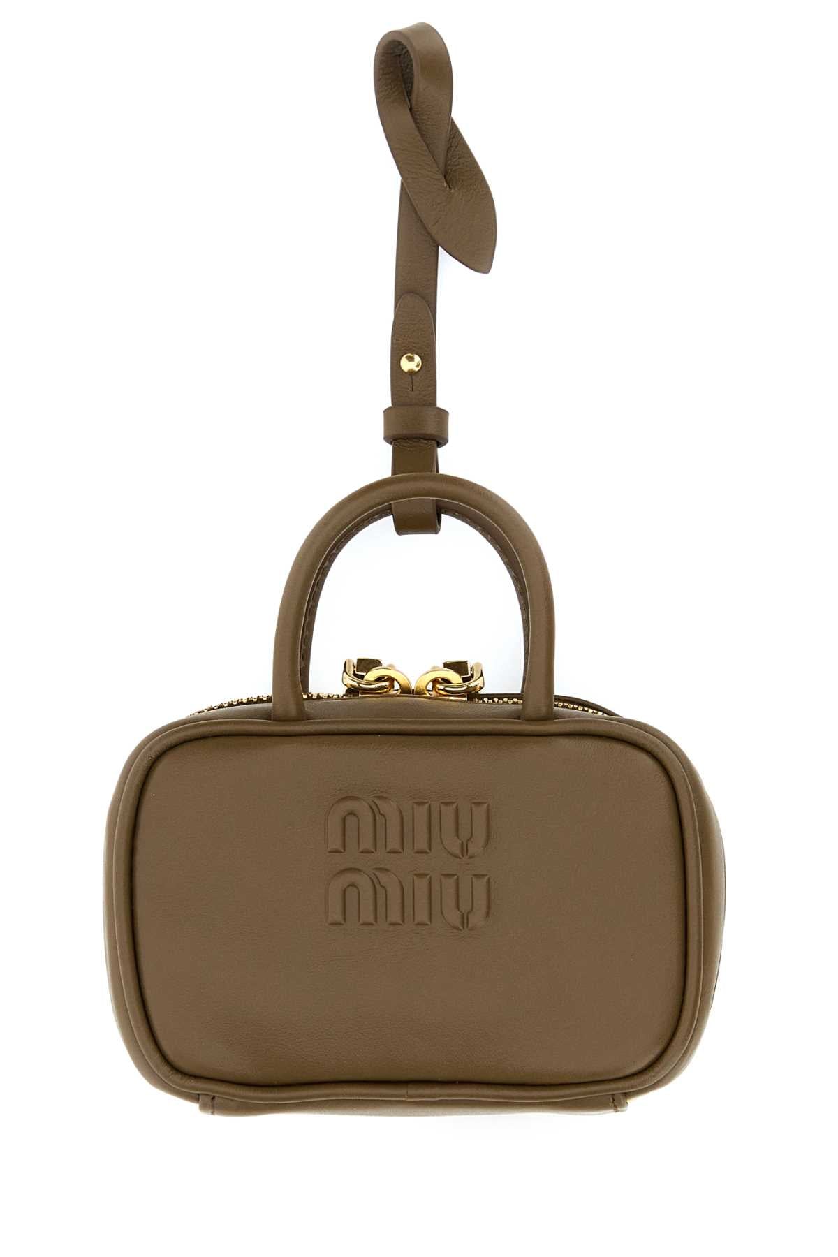 MIU MIU Mini Mud Leather Beau Keyring Necessaire