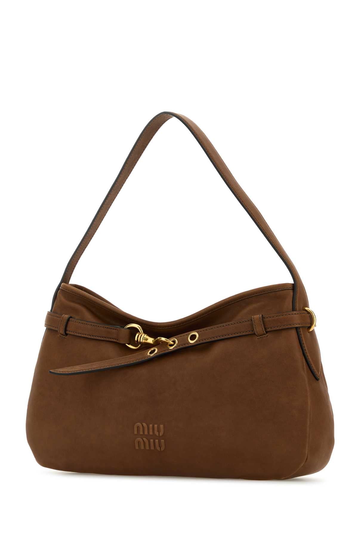 MIU MIU Nappa Leather Aventure Mini Shoulder Handbag 40cm