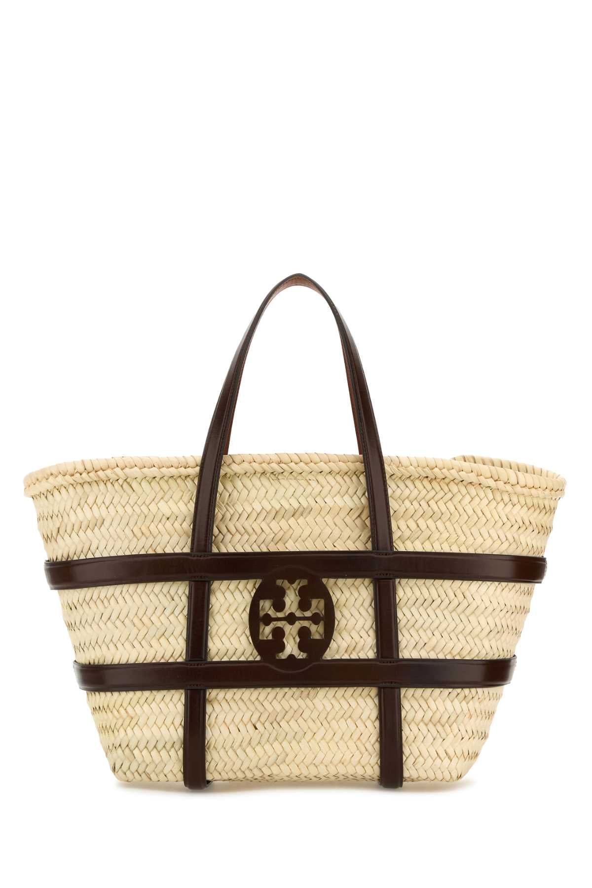 TORY BURCH Raffia Ella Bucket Handbag - 34 cm x 25 cm x 15 cm