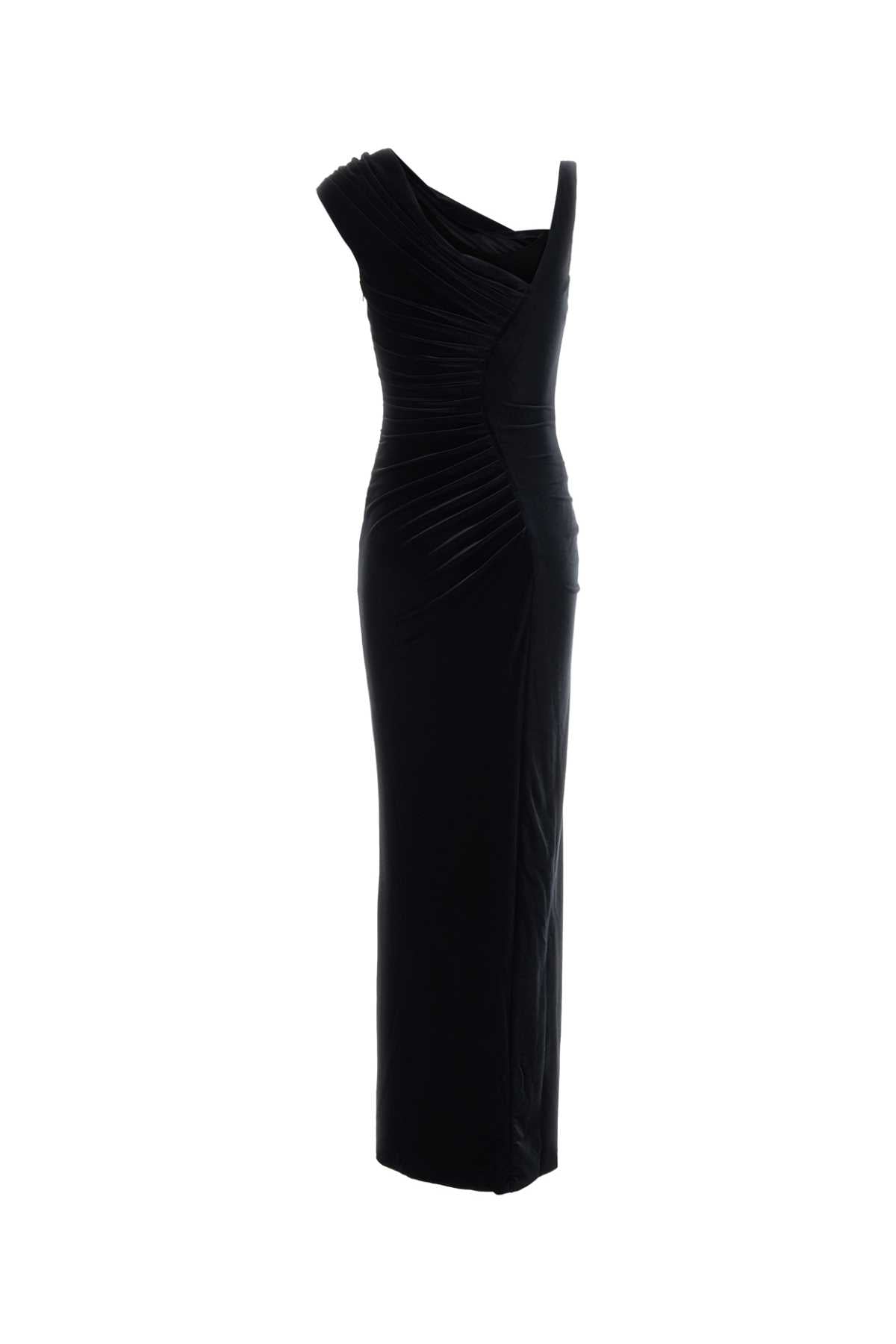 VERSACE Elegant Stretch Velvet Long Dress