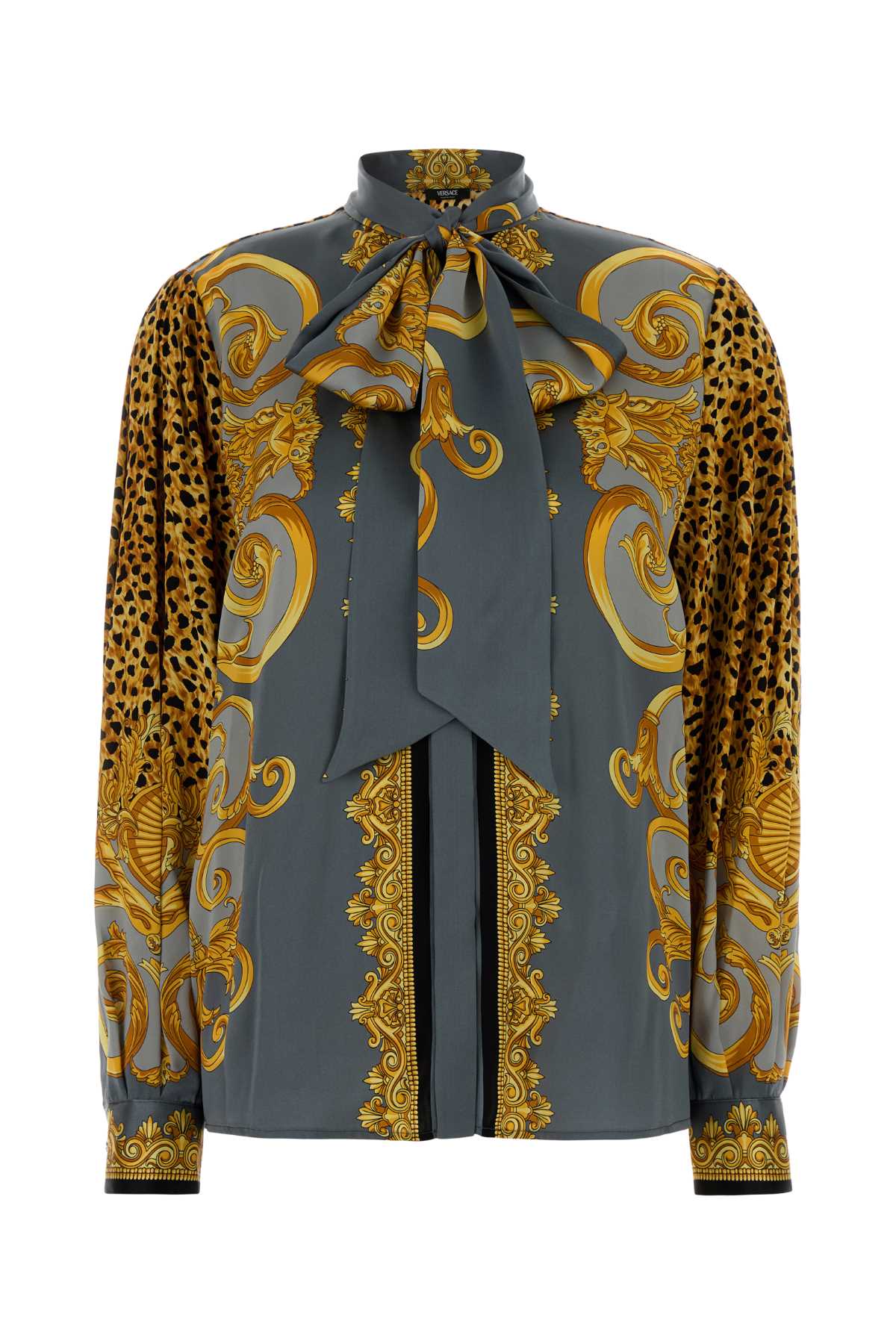 VERSACE Printed Silk Mini Shirt