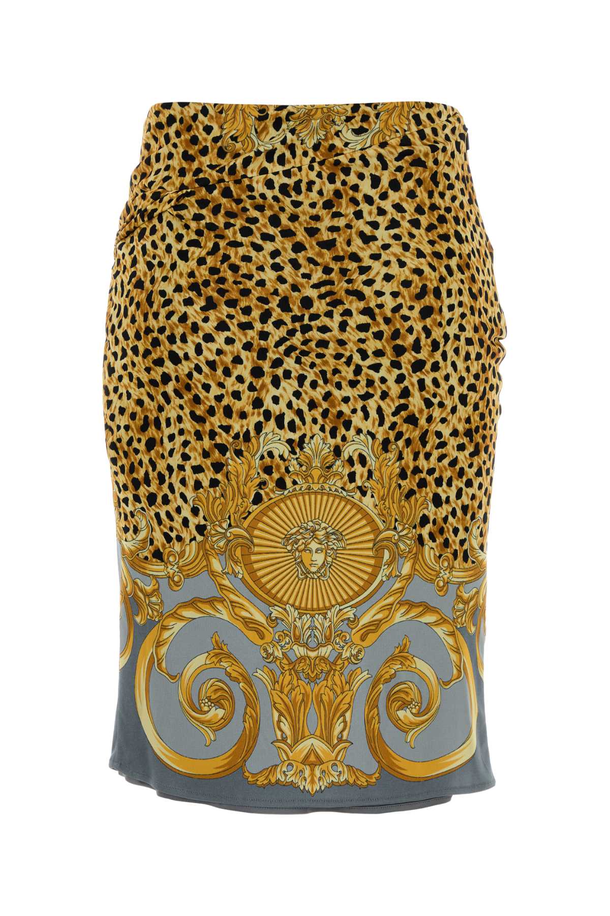 VERSACE Animal Print Mini T-Shirt Skirt
