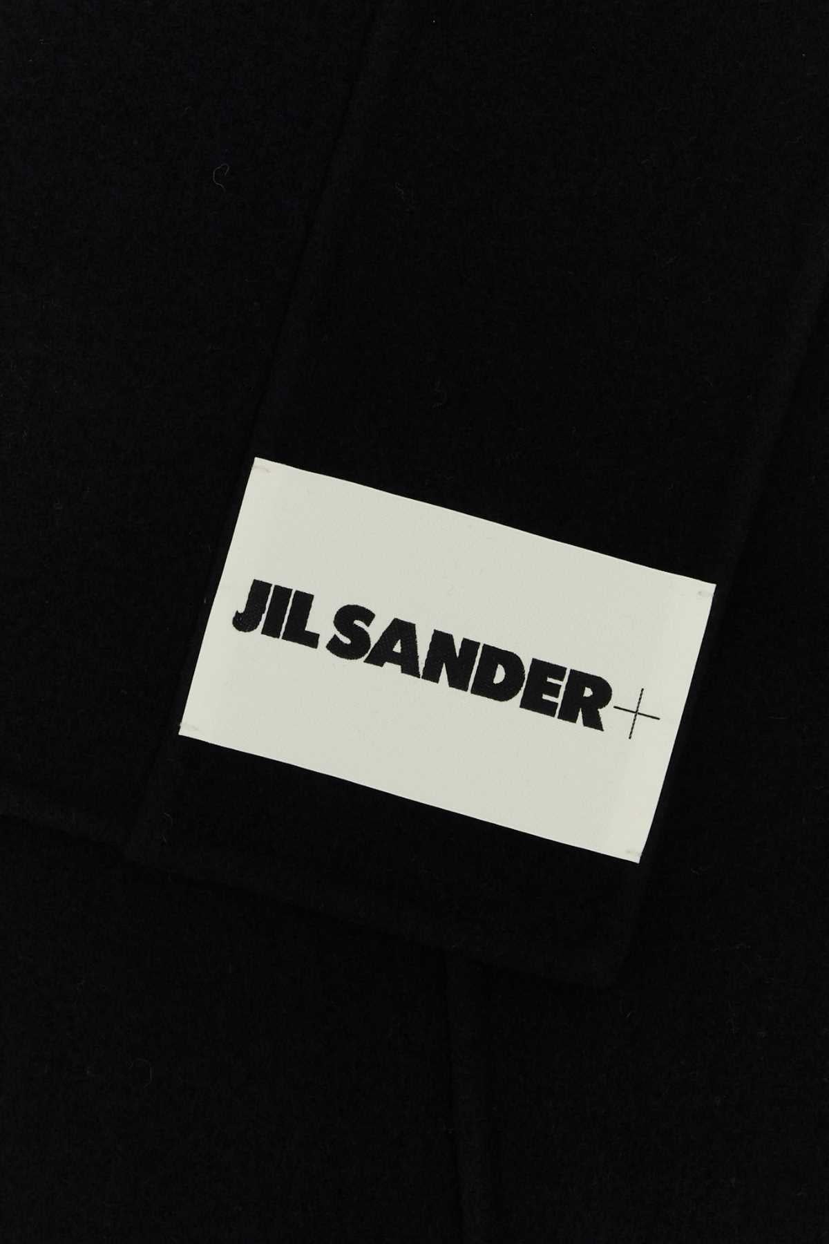 JIL SANDER Elegant Black Wool Scarf - 120x25 cm