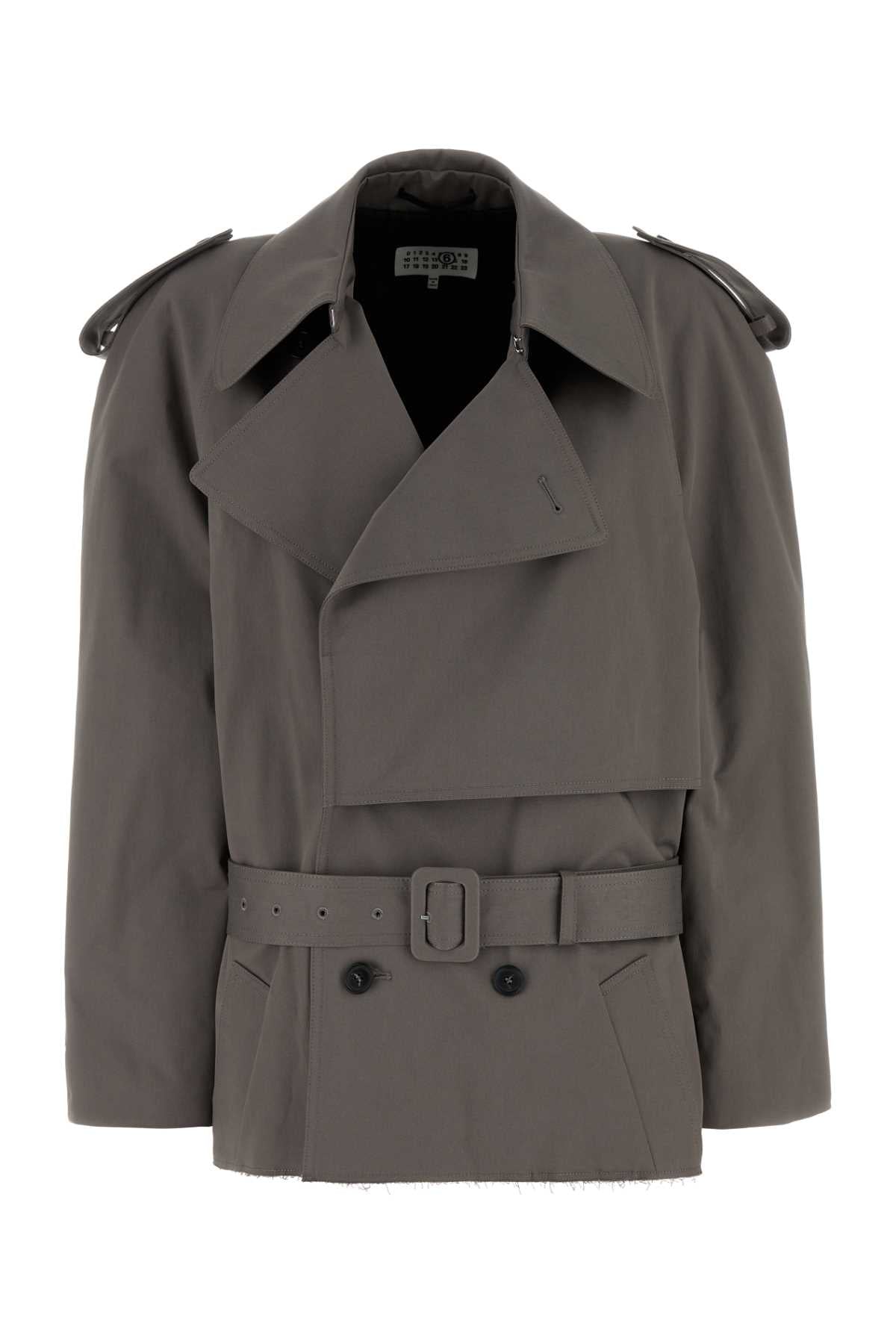 MM6 MAISON MARGIELA Stretch Cotton Trench Jacket for Women