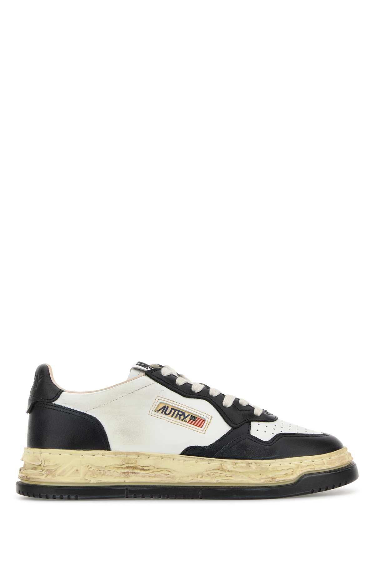 AUTRY Two-Tone Leather General Scale Supvint Sneakers for Women - FW25 Edition