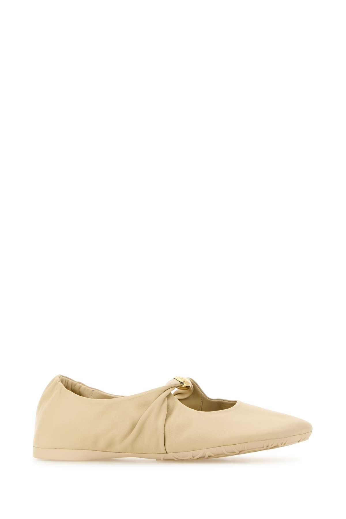 LOEWE Elegant Nappa Leather Pebble Ballerinas for Women