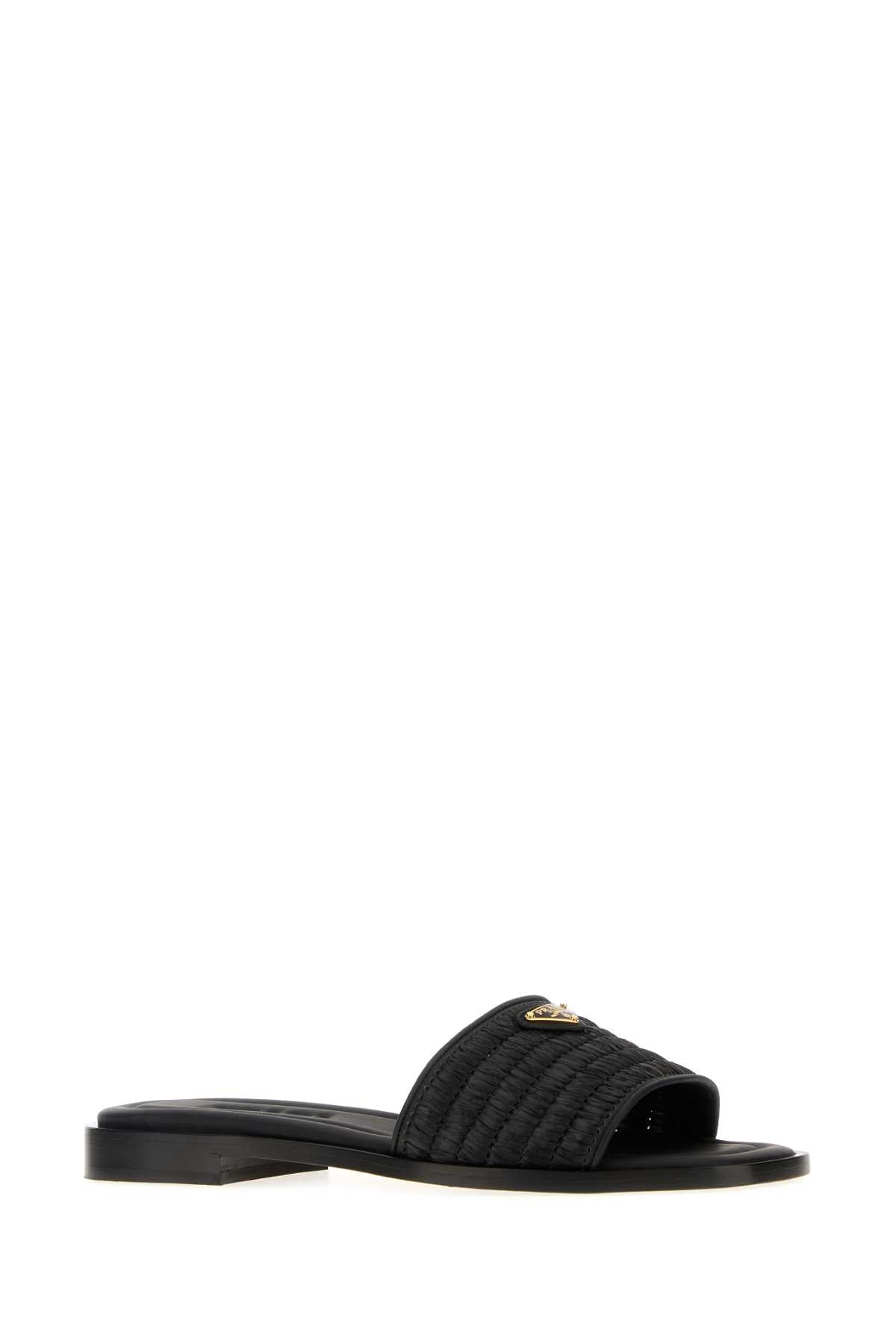 PRADA Chic Raffia and Leather Slippers for Women
