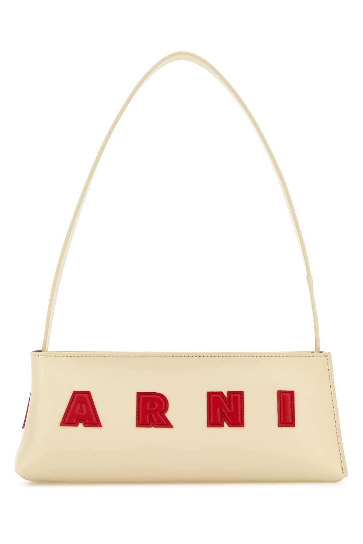 MARNI Ivory Mini Leather Shoulder Handbag - Stylish & Chic