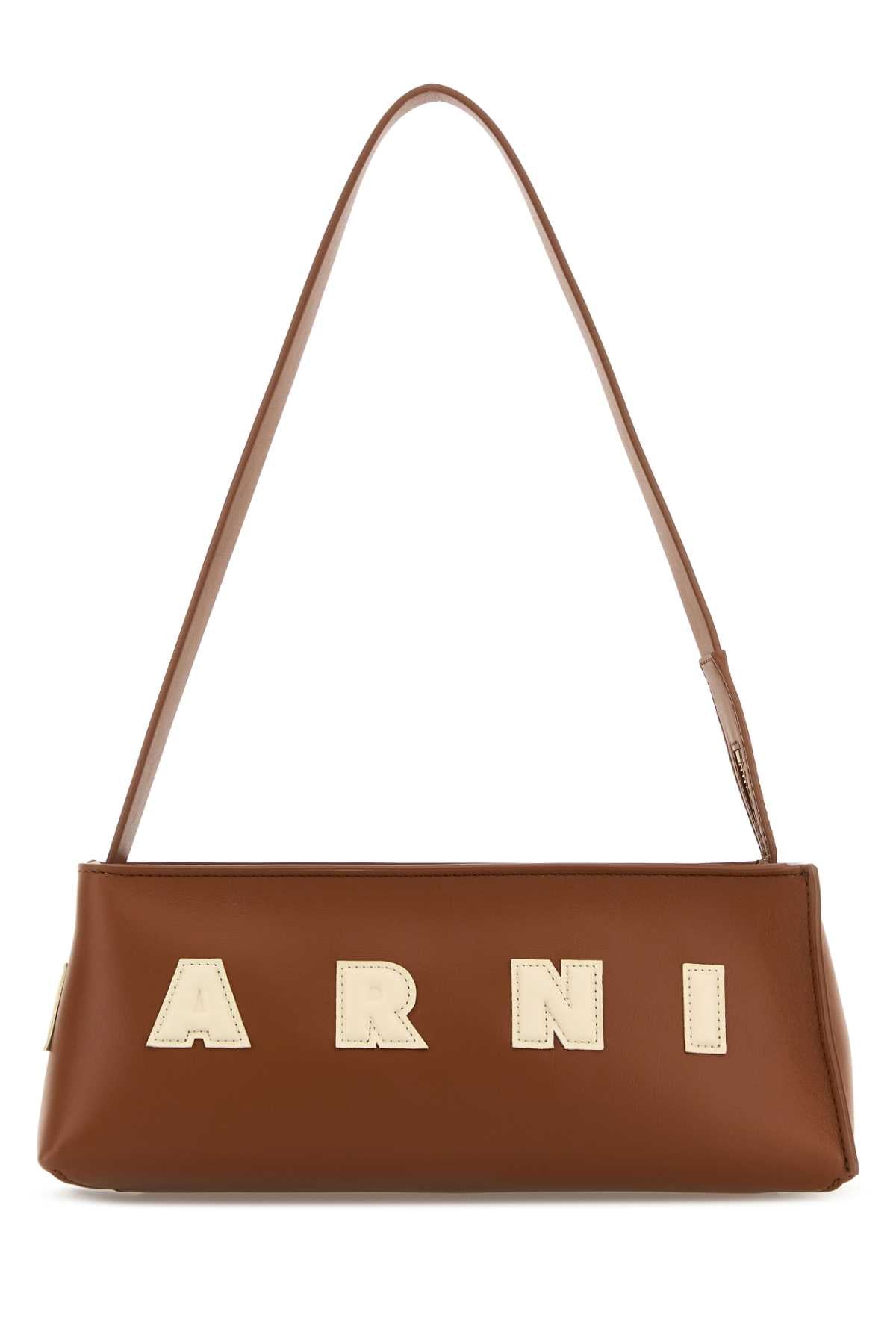 MARNI Leather Shoulder Handbag - 29cm Width