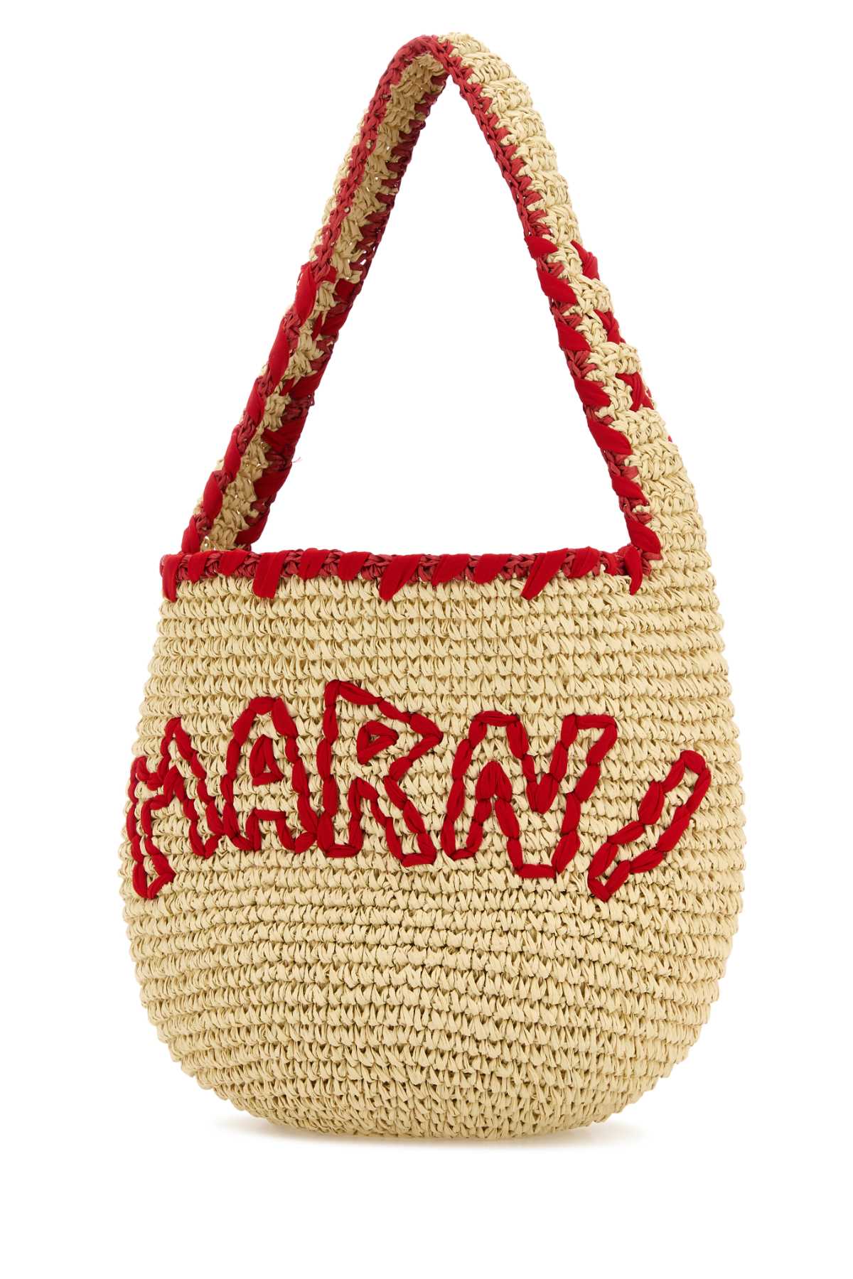 MARNI Mini Raffia Small Nassa Shoulder Handbag