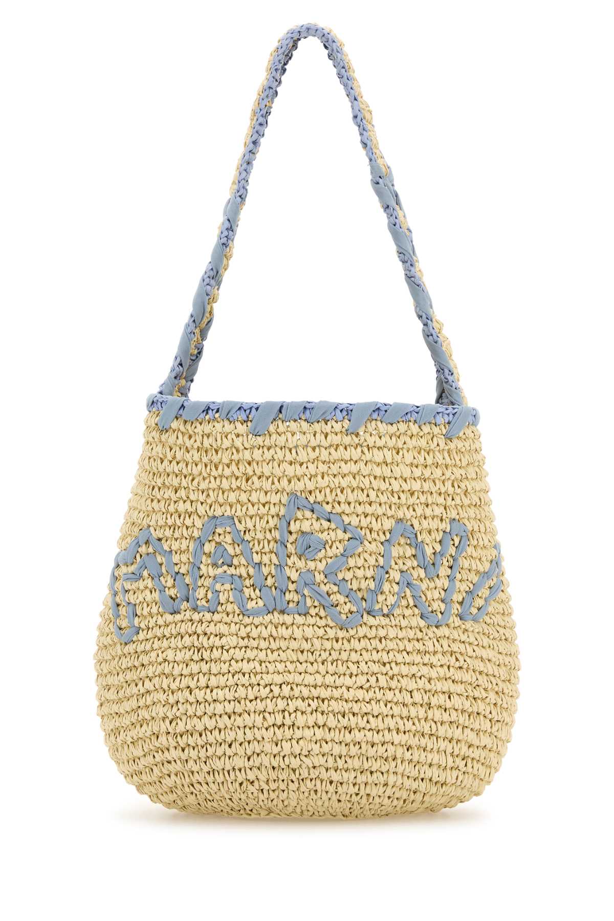 MARNI Mini Raffia Small Nassa Shoulder Handbag - 36cm x 28cm x 18cm