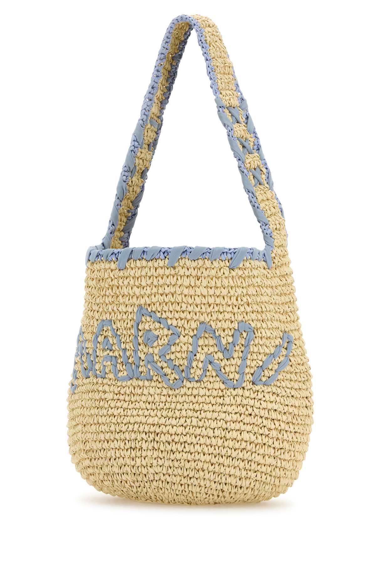 MARNI Mini Raffia Small Nassa Shoulder Handbag - 36cm x 28cm x 18cm