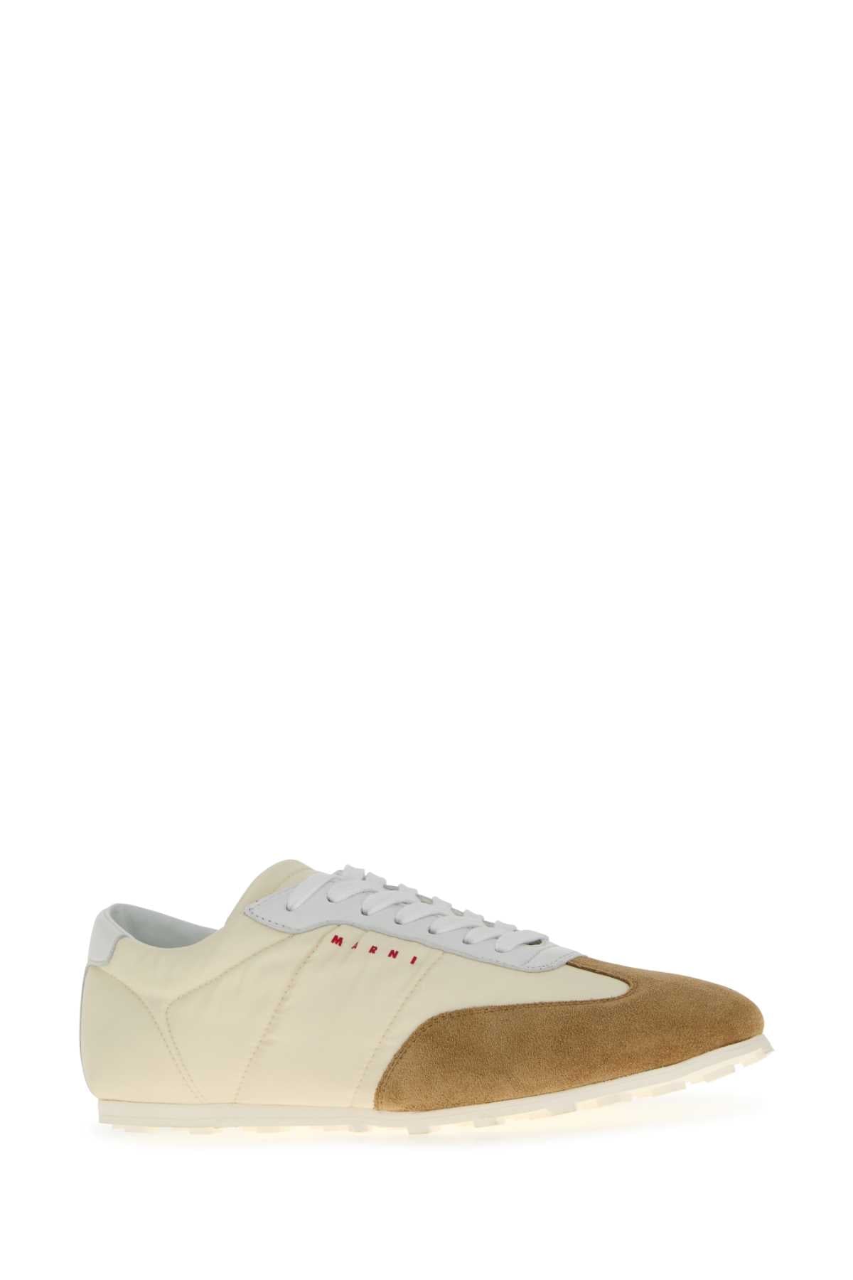 MARNI Ivory Canvas Mini Sneakers for Women