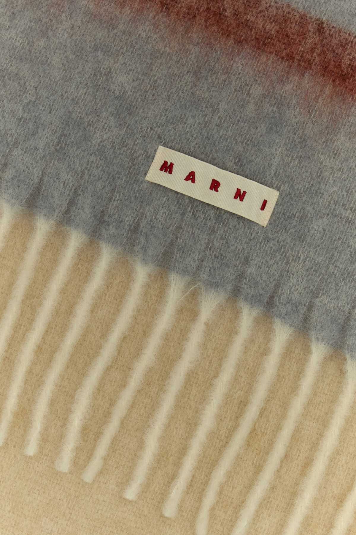 MARNI Multicolor Mohair Blend Scarf - 230 cm x 40 cm