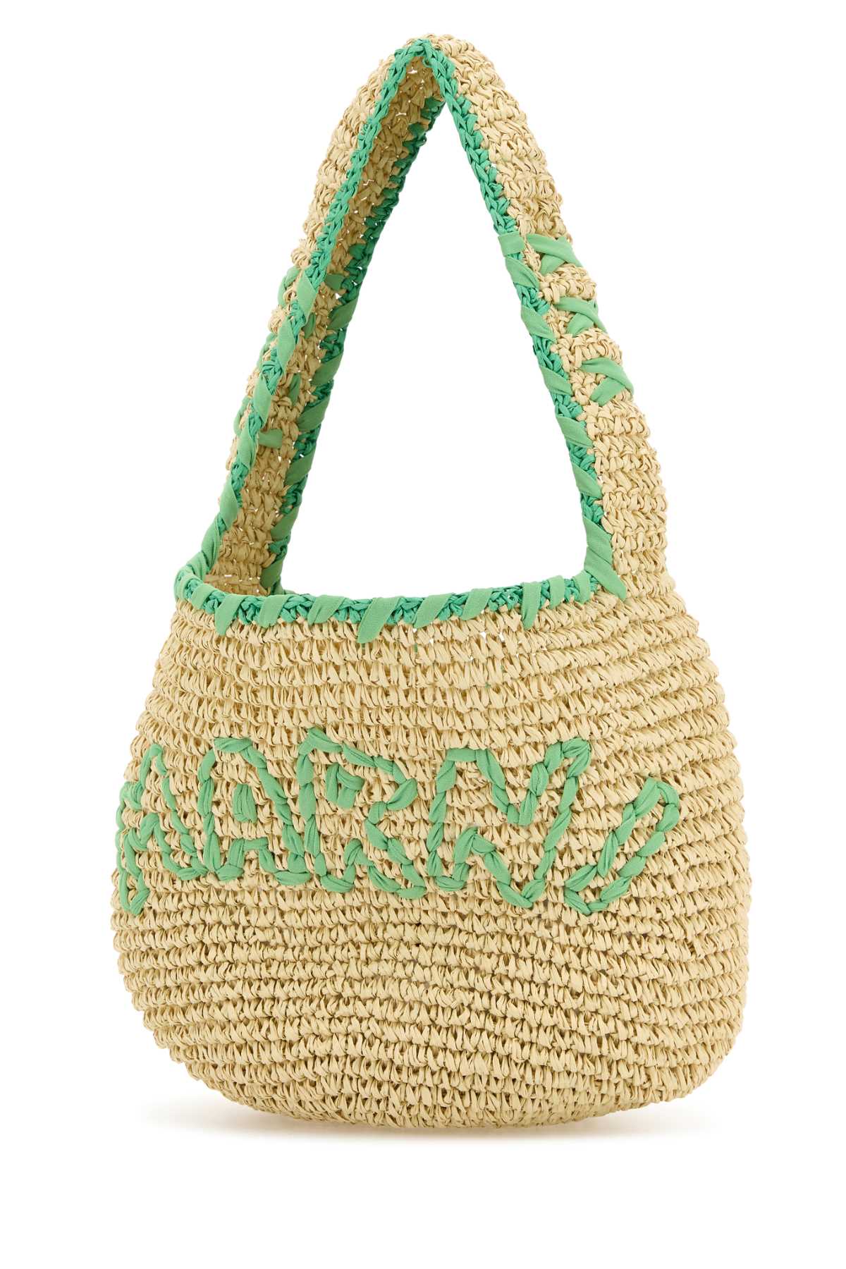 MARNI Mini Raffia Small Nassa Shoulder Handbag