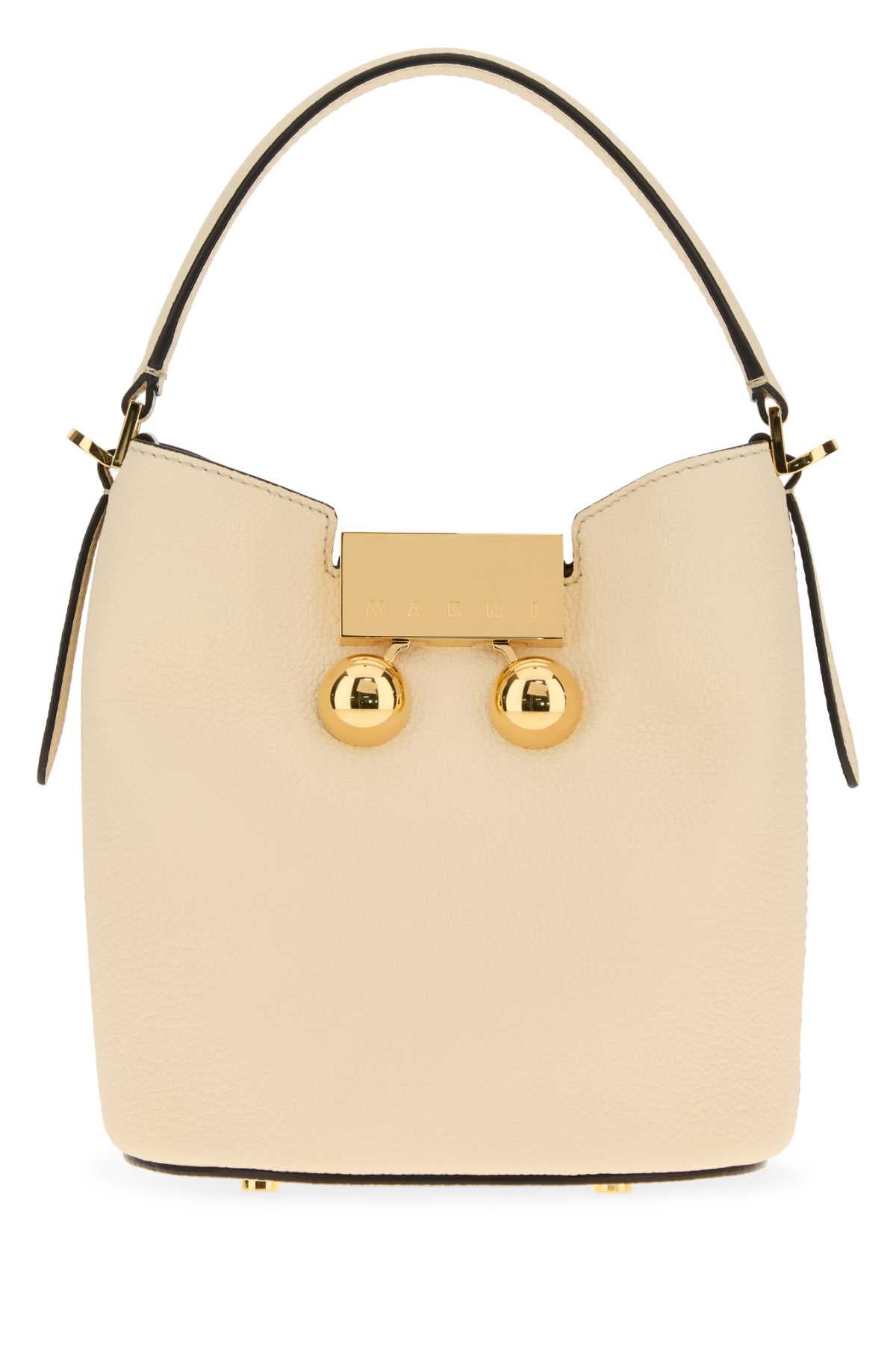 MARNI Mini Leather Trunkaroo Handbag 19x21x11 cm