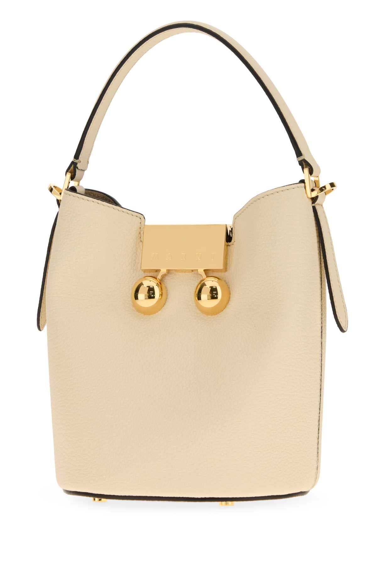 MARNI Mini Leather Trunkaroo Handbag 19x21x11 cm