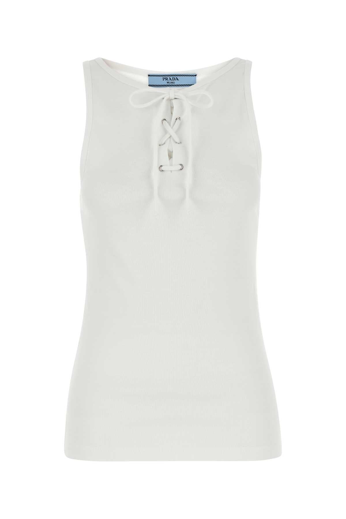 PRADA Cotton Tank Top for Women - Summer 2025 Collection