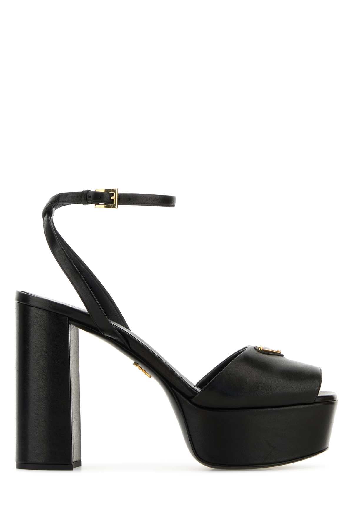 PRADA Elevated Nappa Leather Sandals with 4cm Plateau and 11cm Heel Height