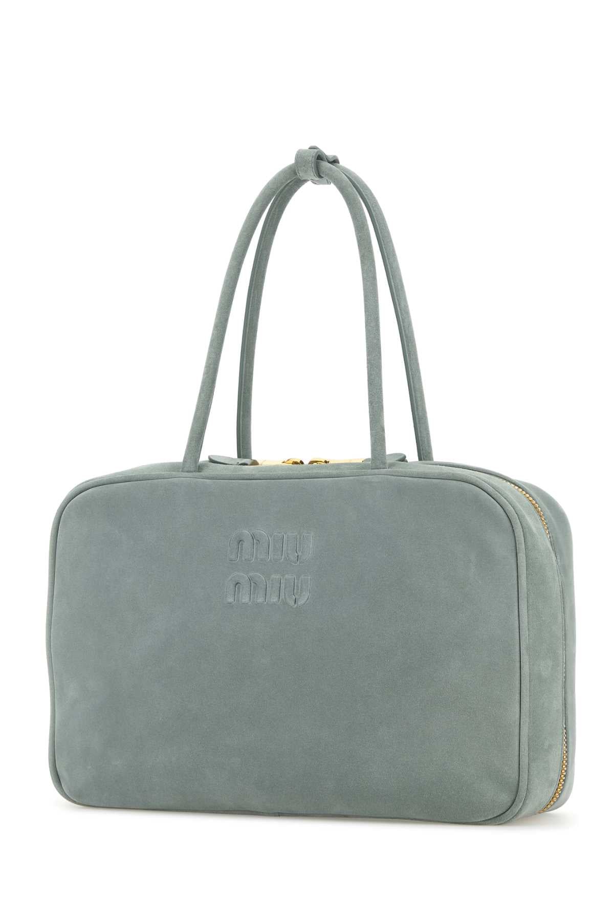 MIU MIU Suede Handbag - 34 cm x 23 cm x 10 cm